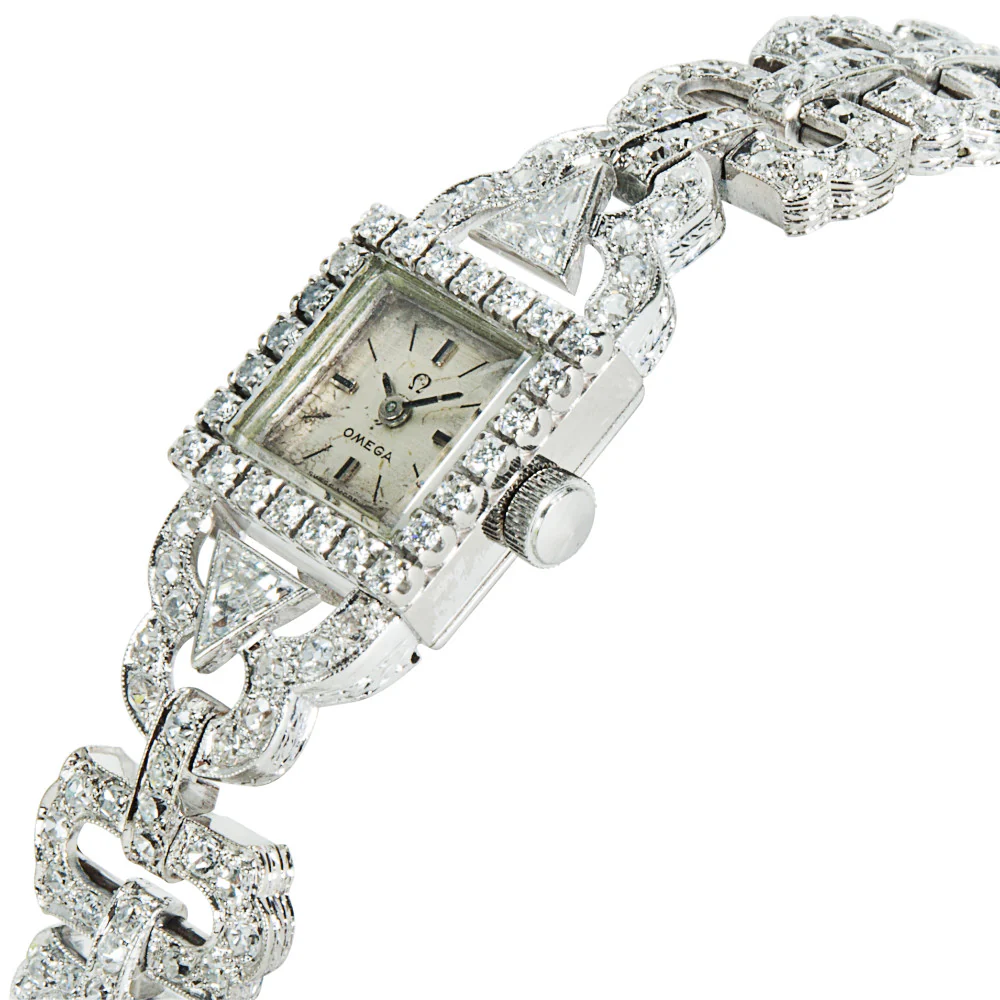 Omega Vintage Dress 650 Womens Quartz Watch in 18K White Gold - Image 3