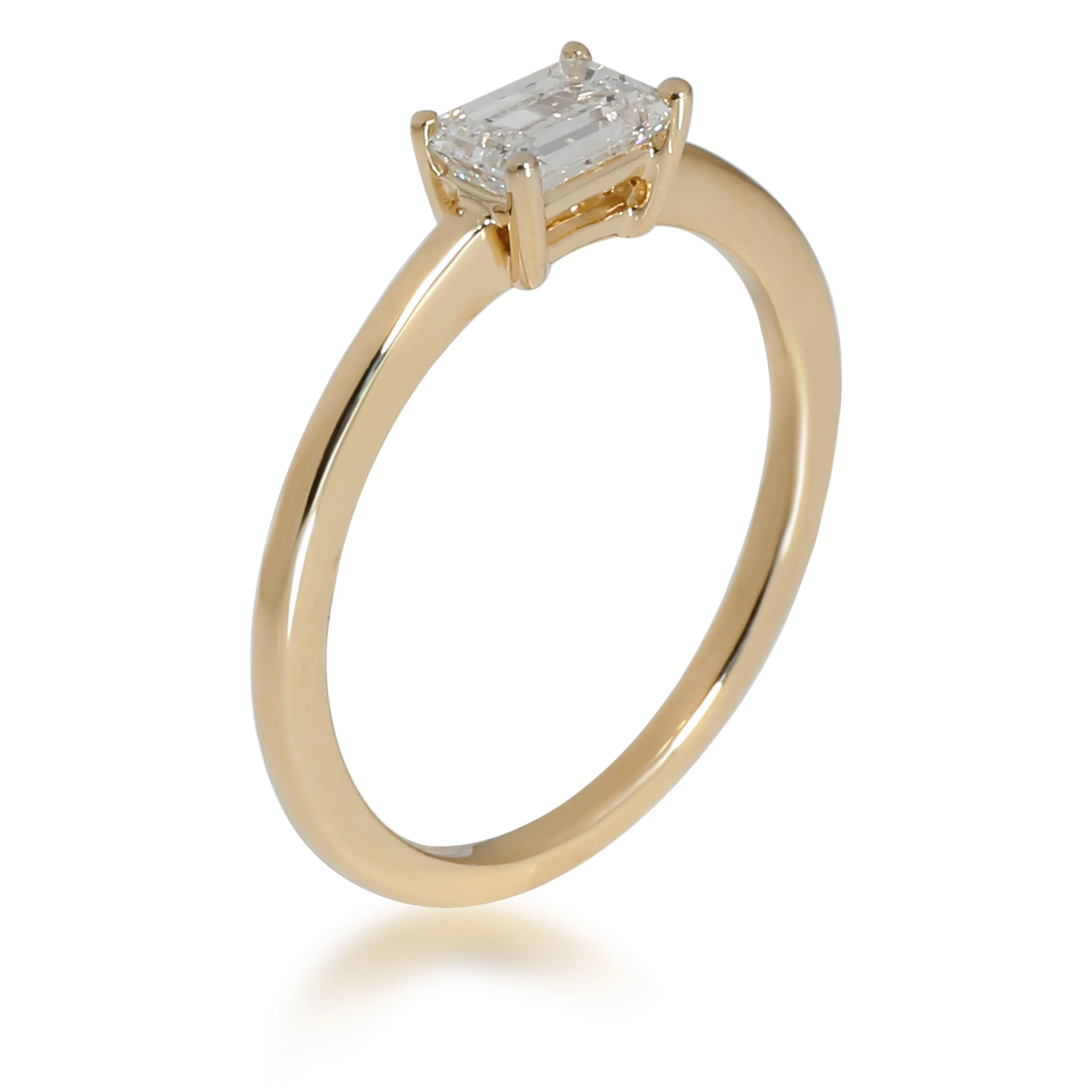 East/West Emerald Cut Diamond Ring in 14K Yellow Gold (0.61 ct F/SI1) - Image 3