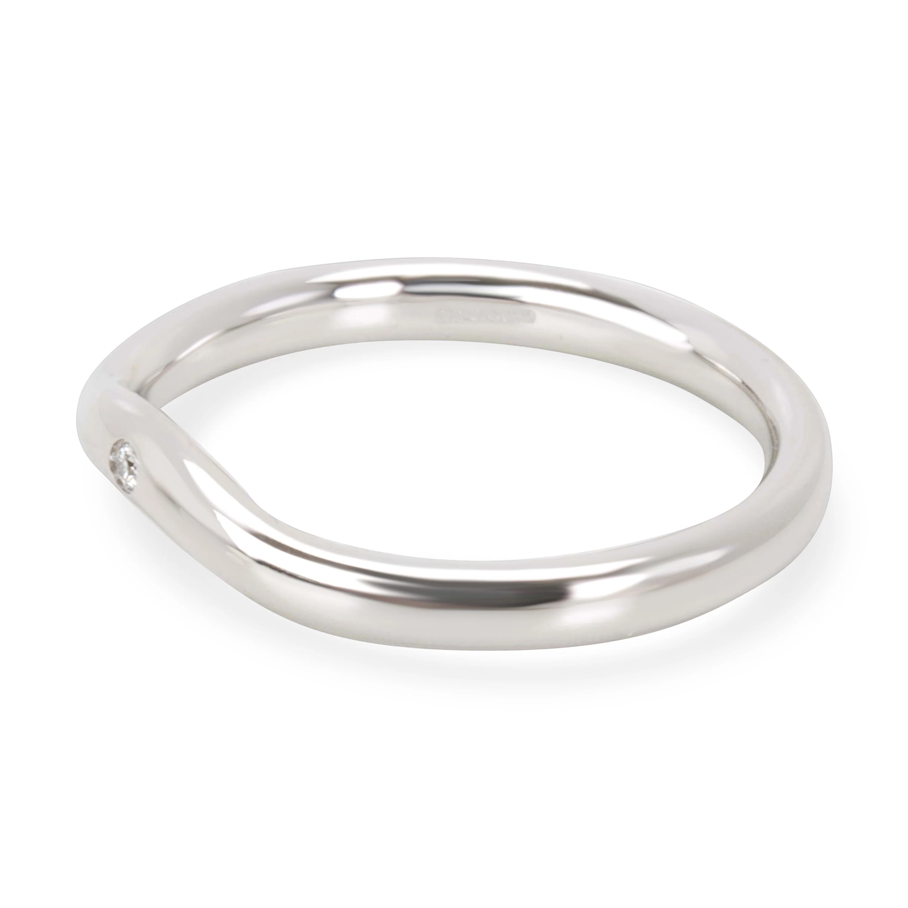 Elsa Peretti Curved Diamond Band in Platinum 0.01 Ctw - Image 2