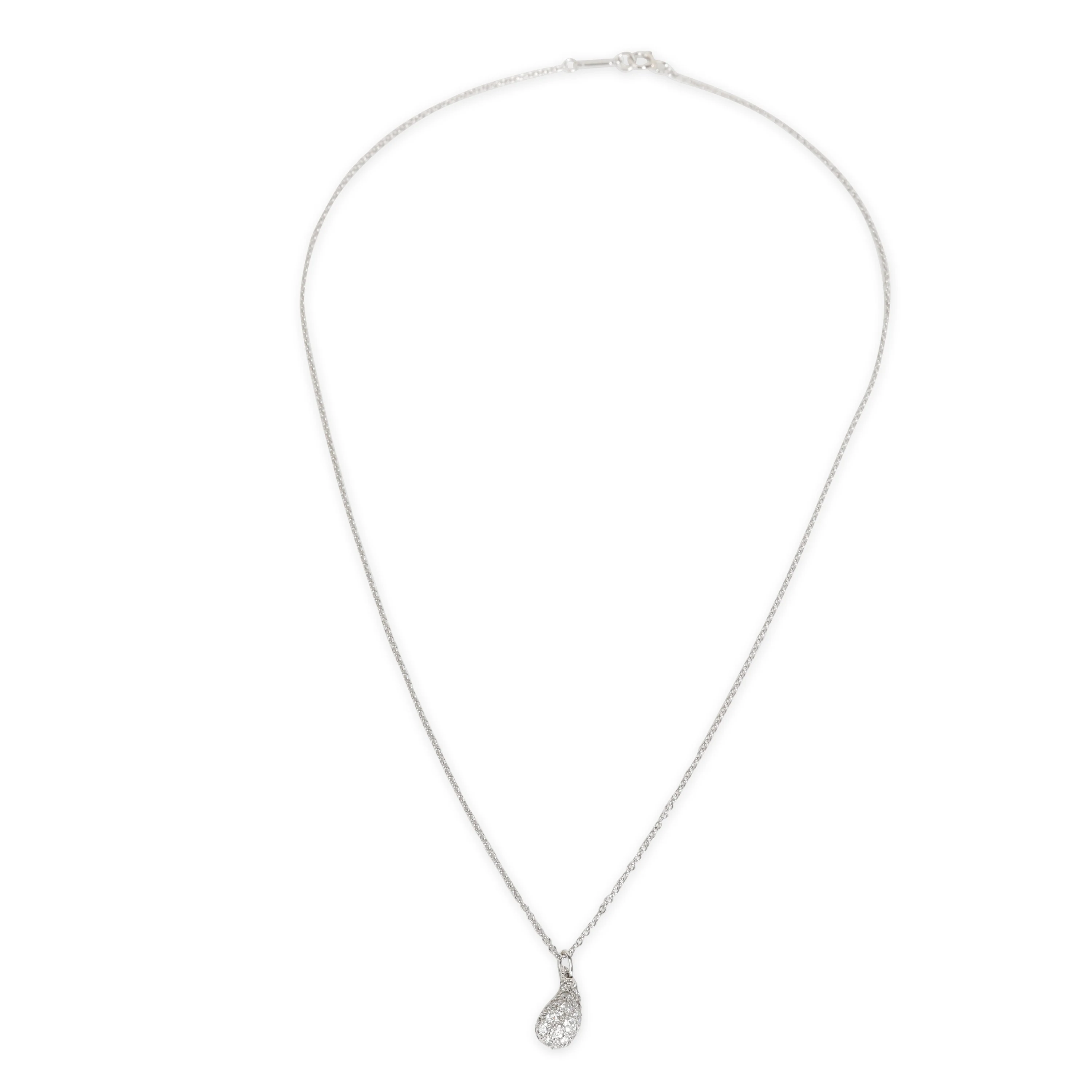 Tiffany & Co. Elsa Peretti Diamond Teardrop Pendant in Platinum 0.75 Ctw - Image 2