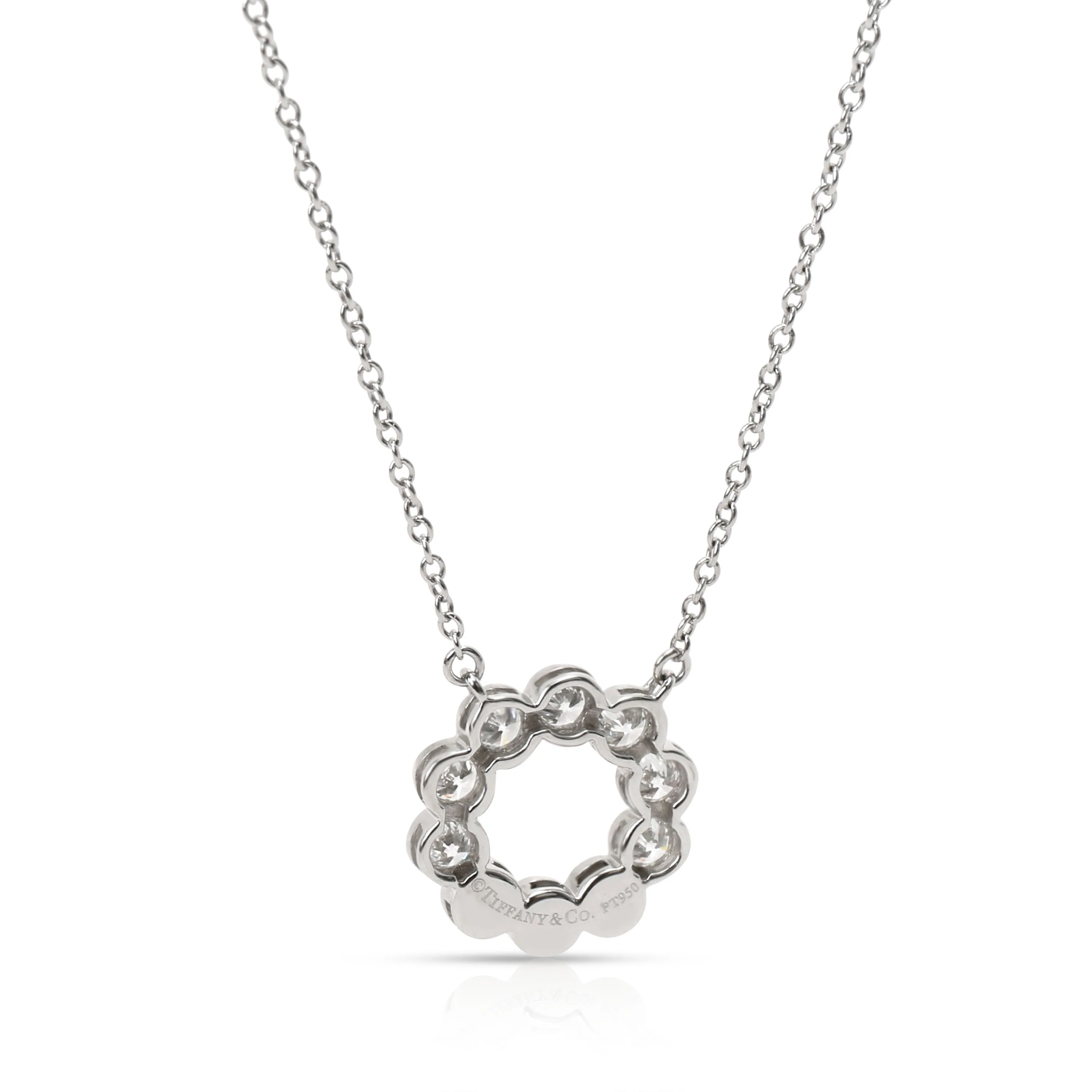 Tiffany & Co. Diamond Circle Necklace in Platinum (0.80 CTW) - Image 3
