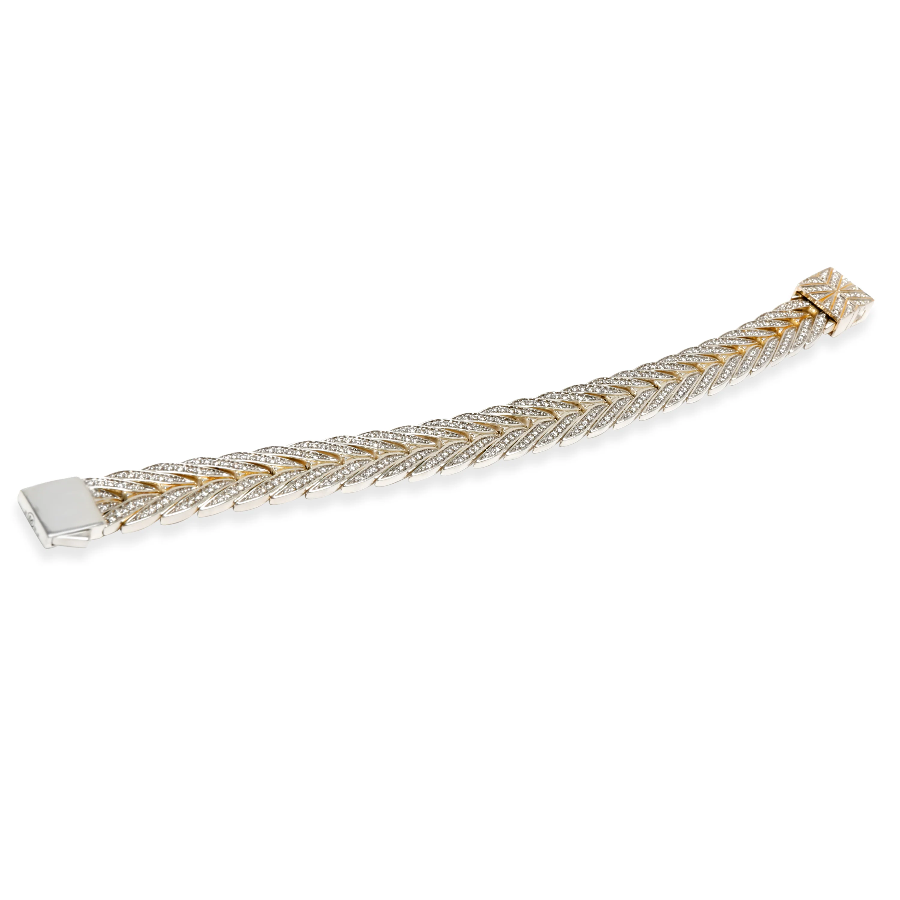 Modern Chain Collection Diamond Bracelet, Sterling Silver 2.37 Ctw - Image 2