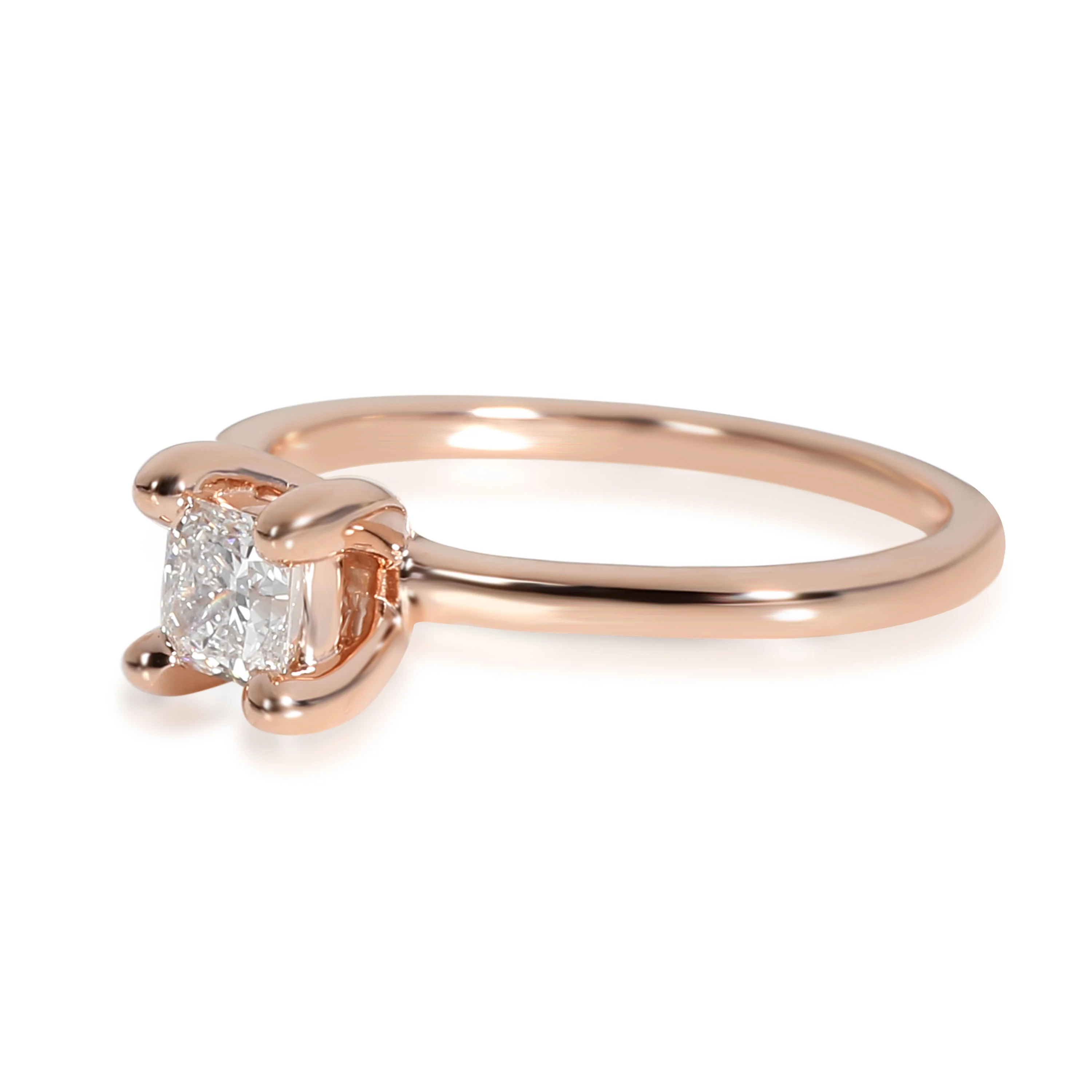 GIA Certified Radiant Diamond Engagement Ring in 14K Rose Gold E SI2 0.45 ct - Image 2