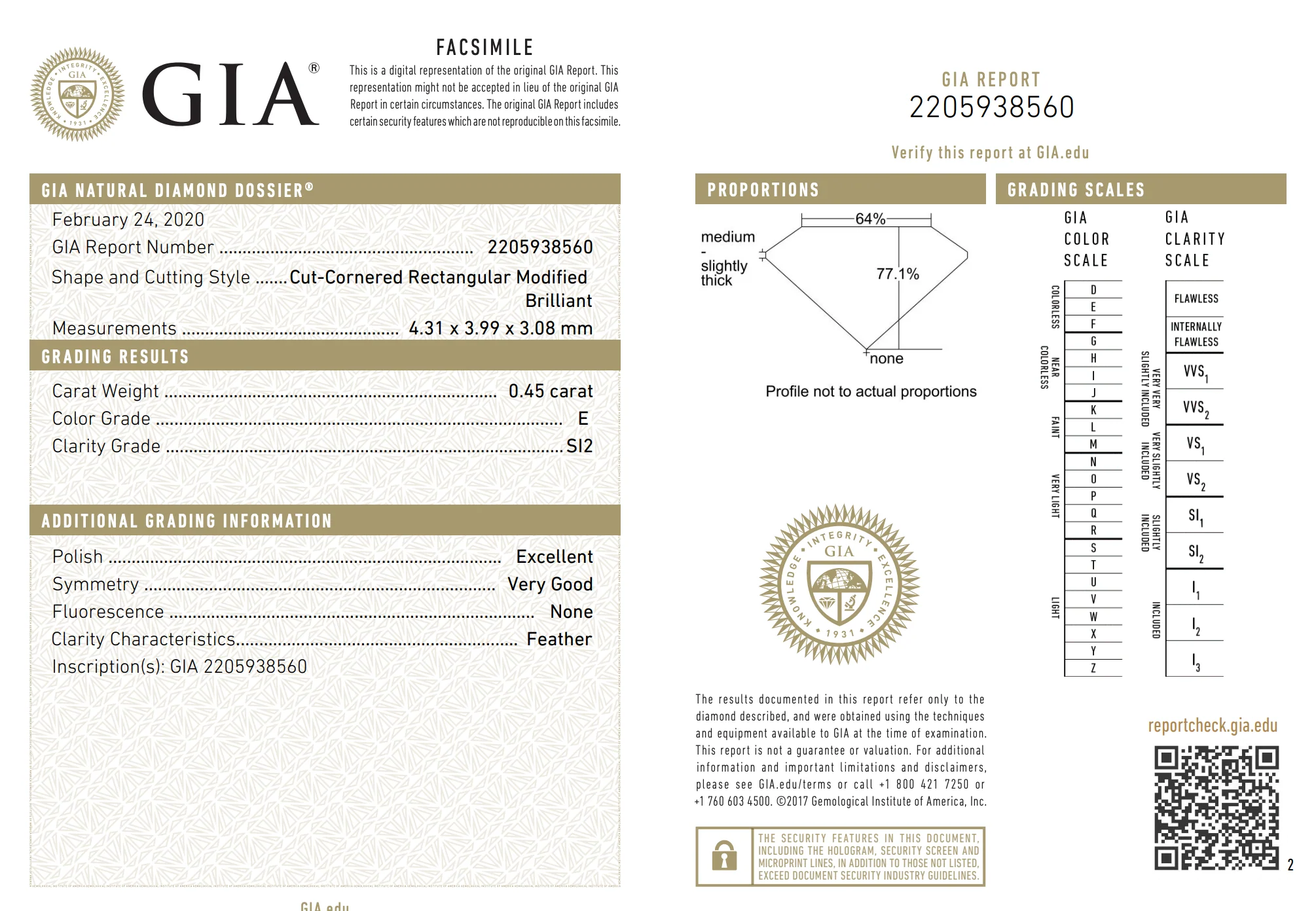 GIA Certified Radiant Diamond Engagement Ring in 14K Rose Gold E SI2 0.45 ct - Image 4