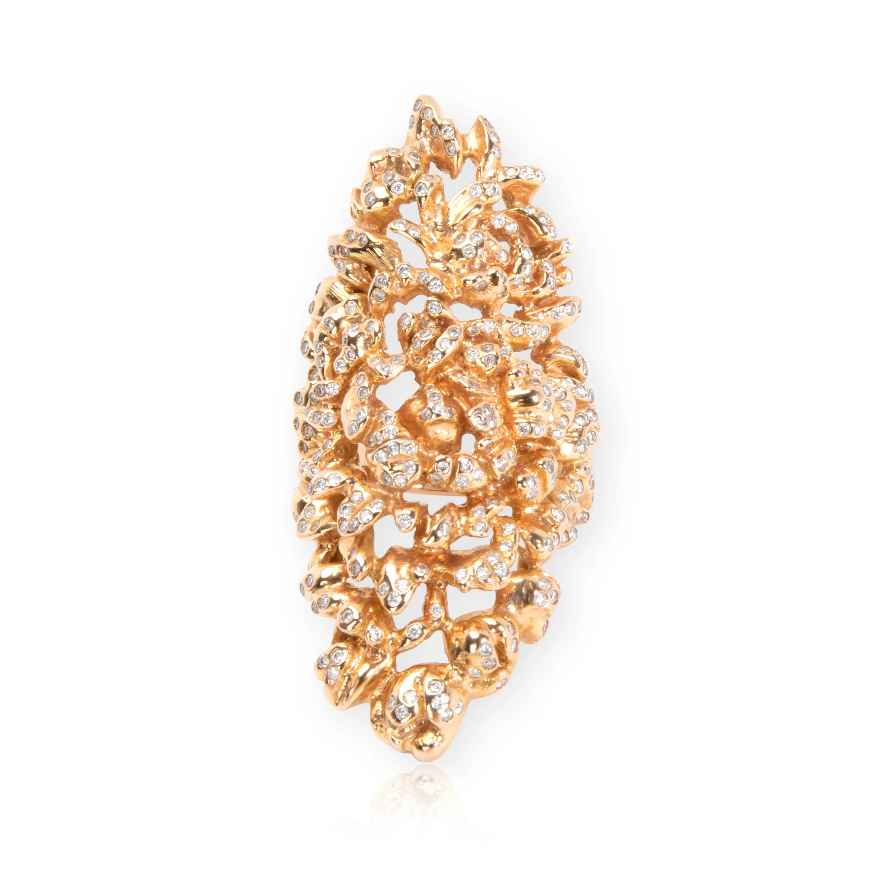 Vintage Repossi Nérée Cocktail Diamond Ring in 18K Rose Gold 1.75 CTW