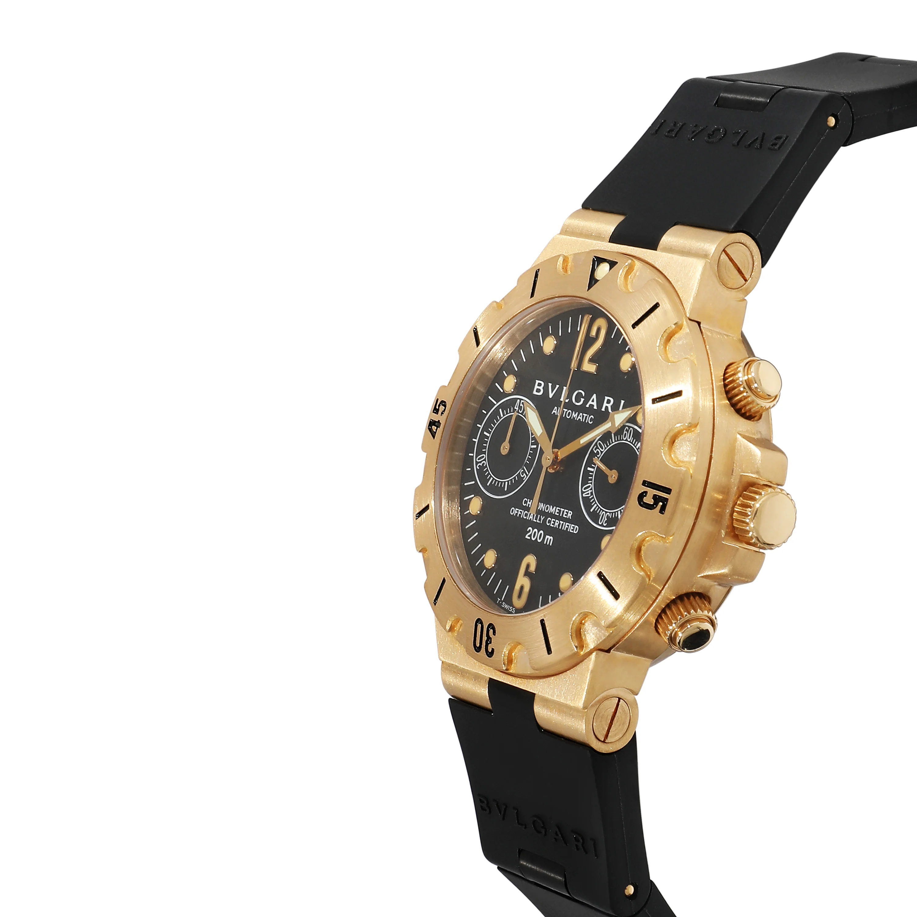 BVLGARI Diagono Scuba SC 38 G Mens Watch in 18kt Yellow Gold - Image 3
