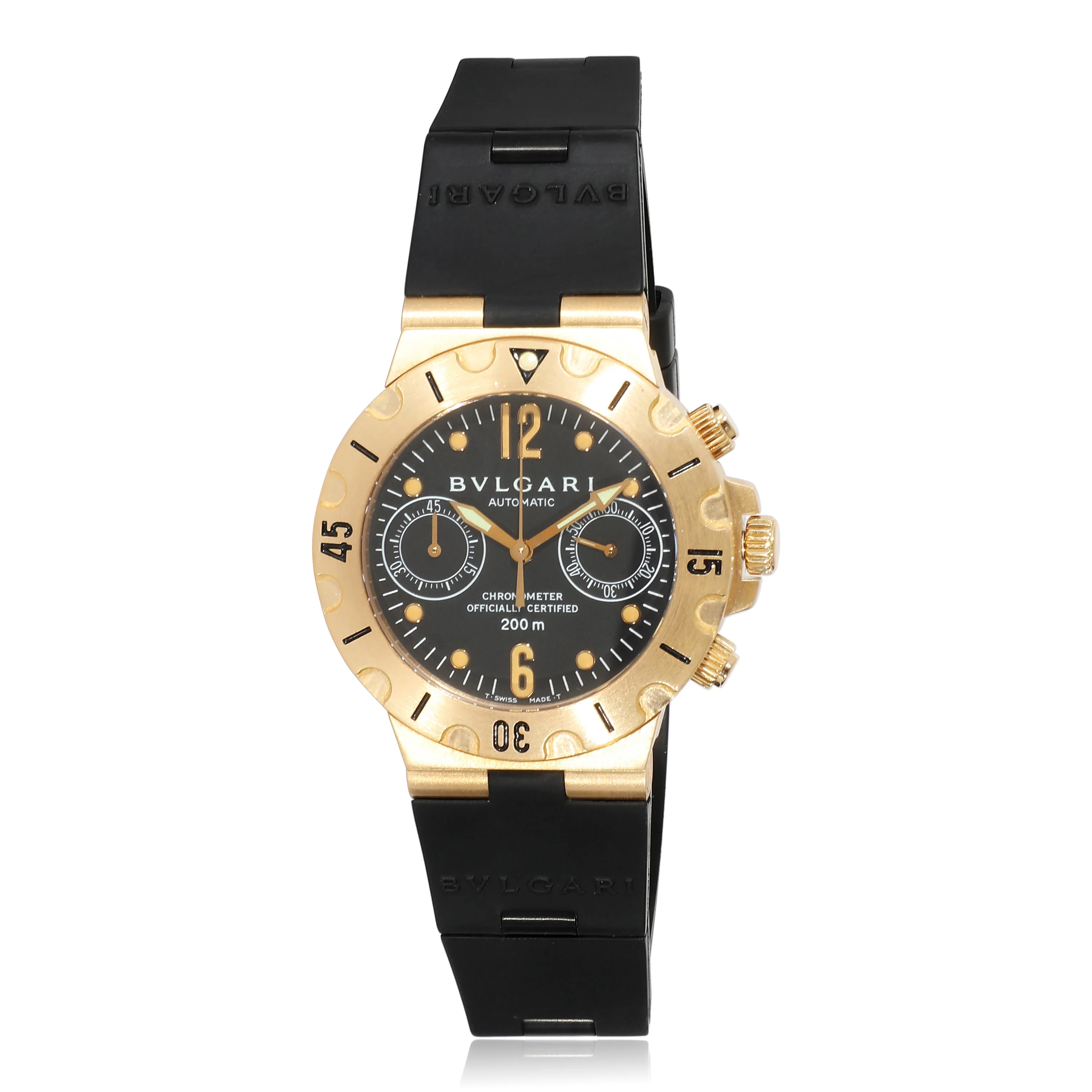 BVLGARI Diagono Scuba SC 38 G Mens Watch in 18kt Yellow Gold - Image 5