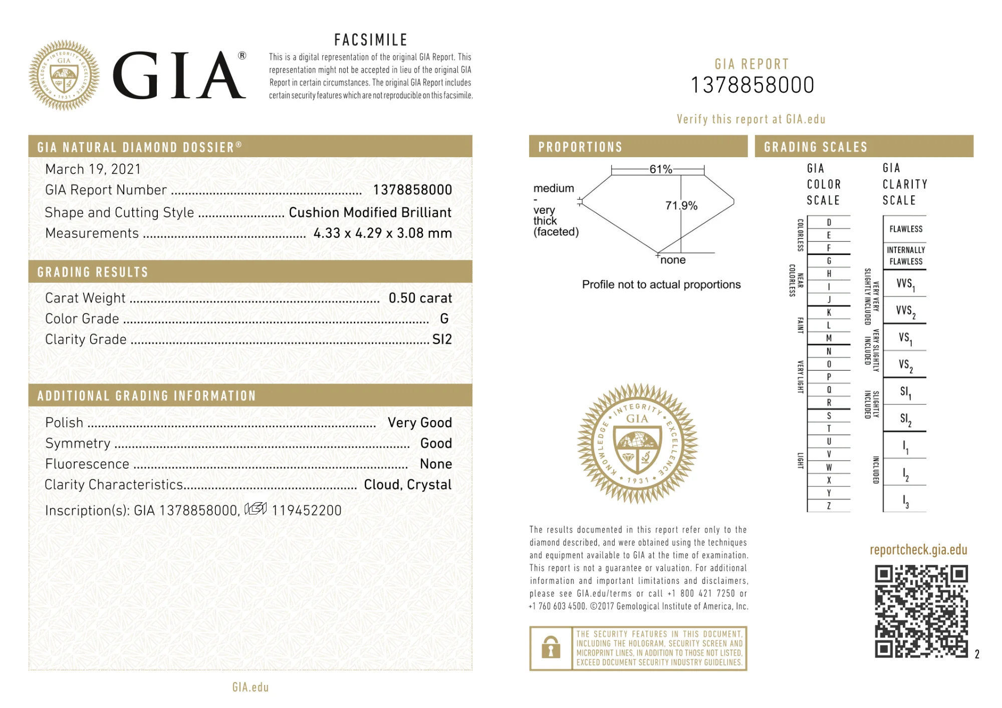 Certified 0.50 Ct  cut   Loose Diamond - Image 2