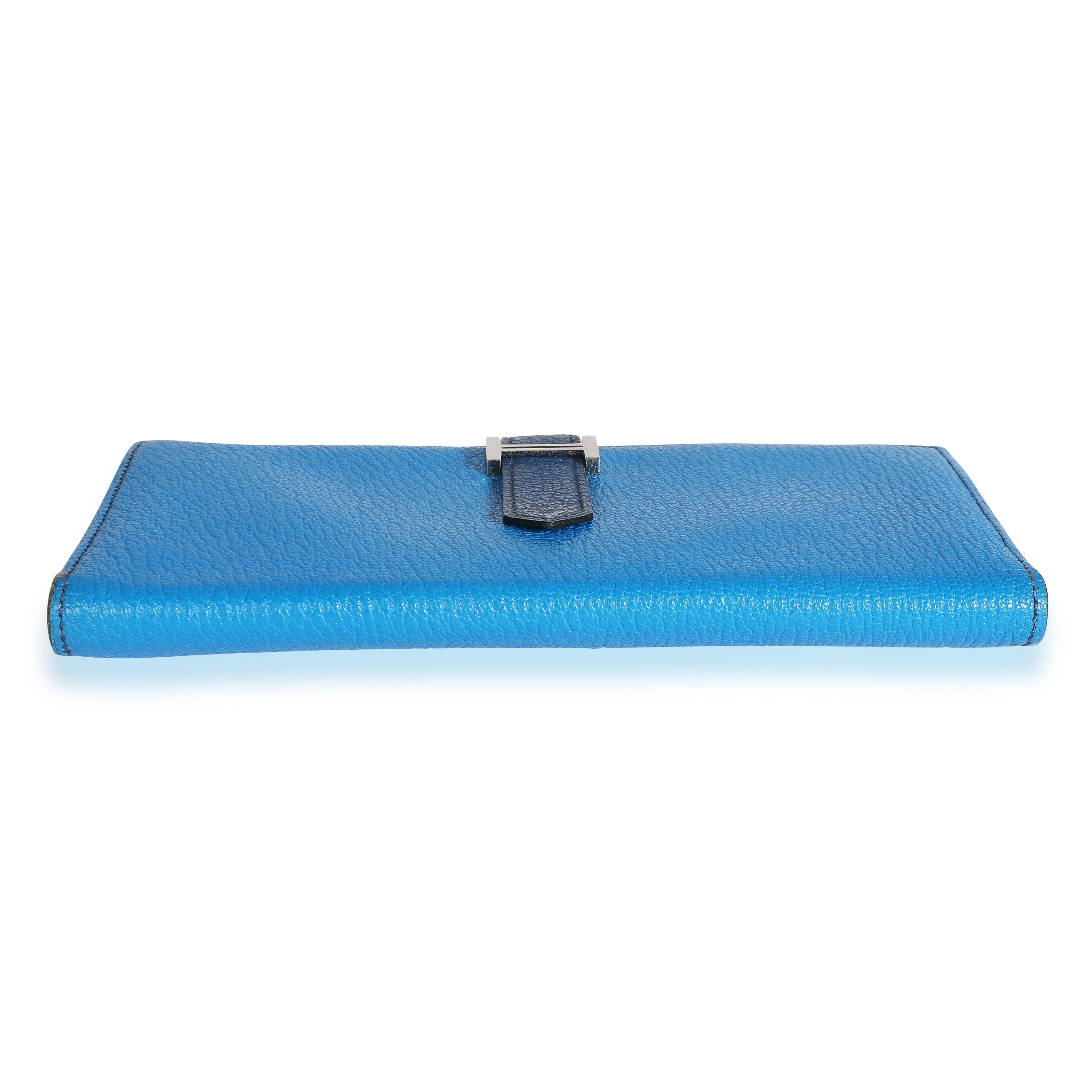 Bleu Izmir Bleu Saphir Chevre Bearn Wallet PHW - Image 4