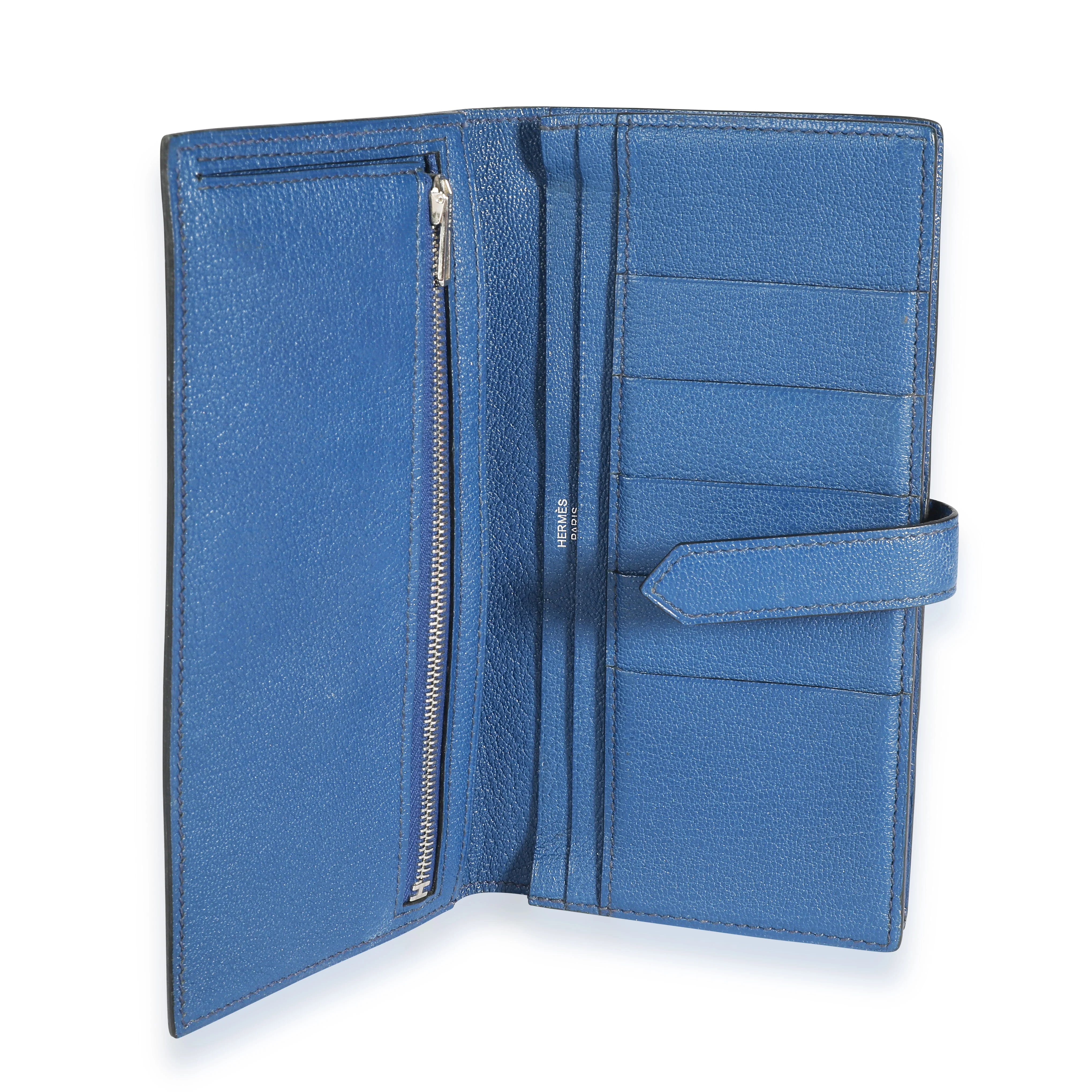 Bleu Izmir Bleu Saphir Chevre Bearn Wallet PHW - Image 7