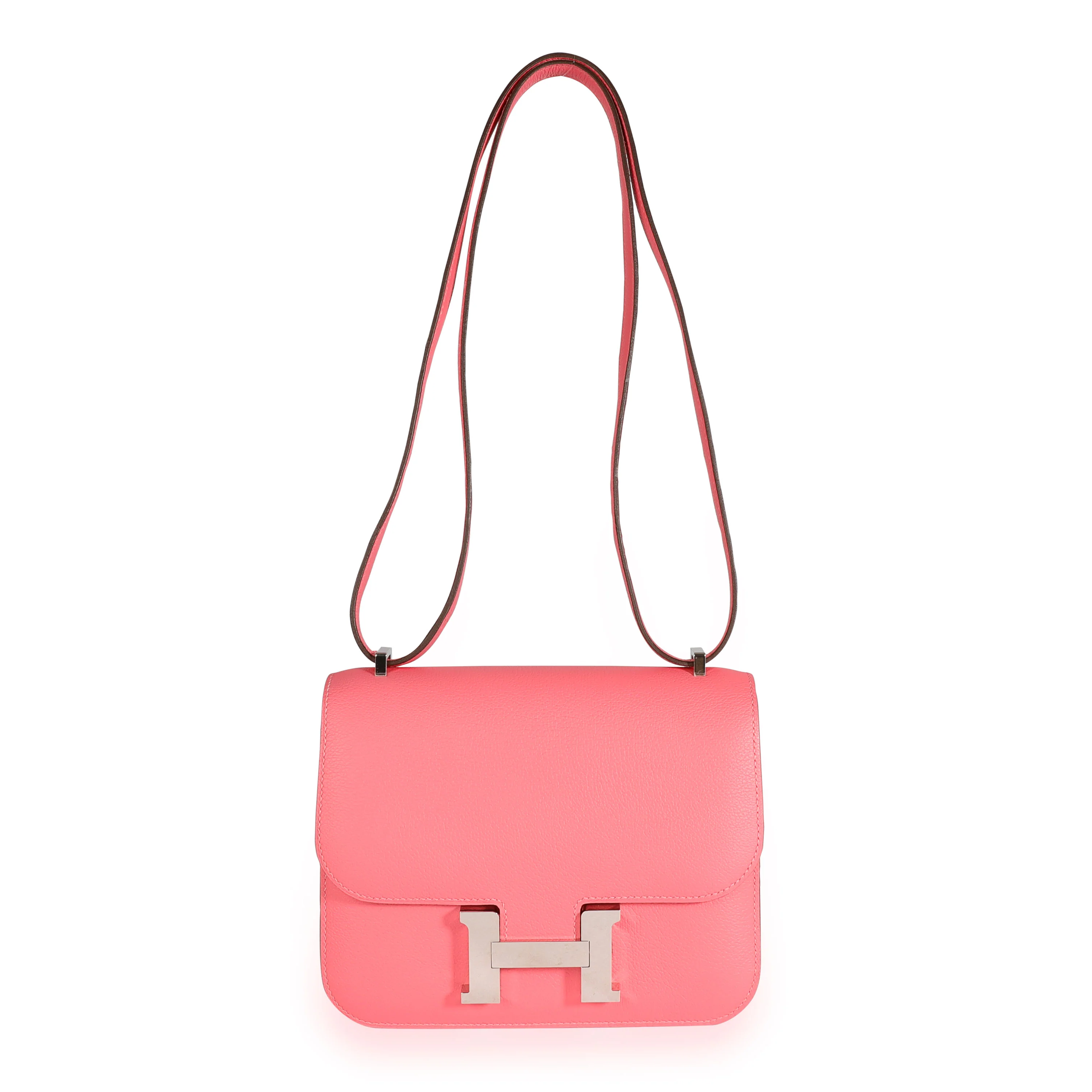 Hermès Rose Azalee Evercolor Constance 18 PHW