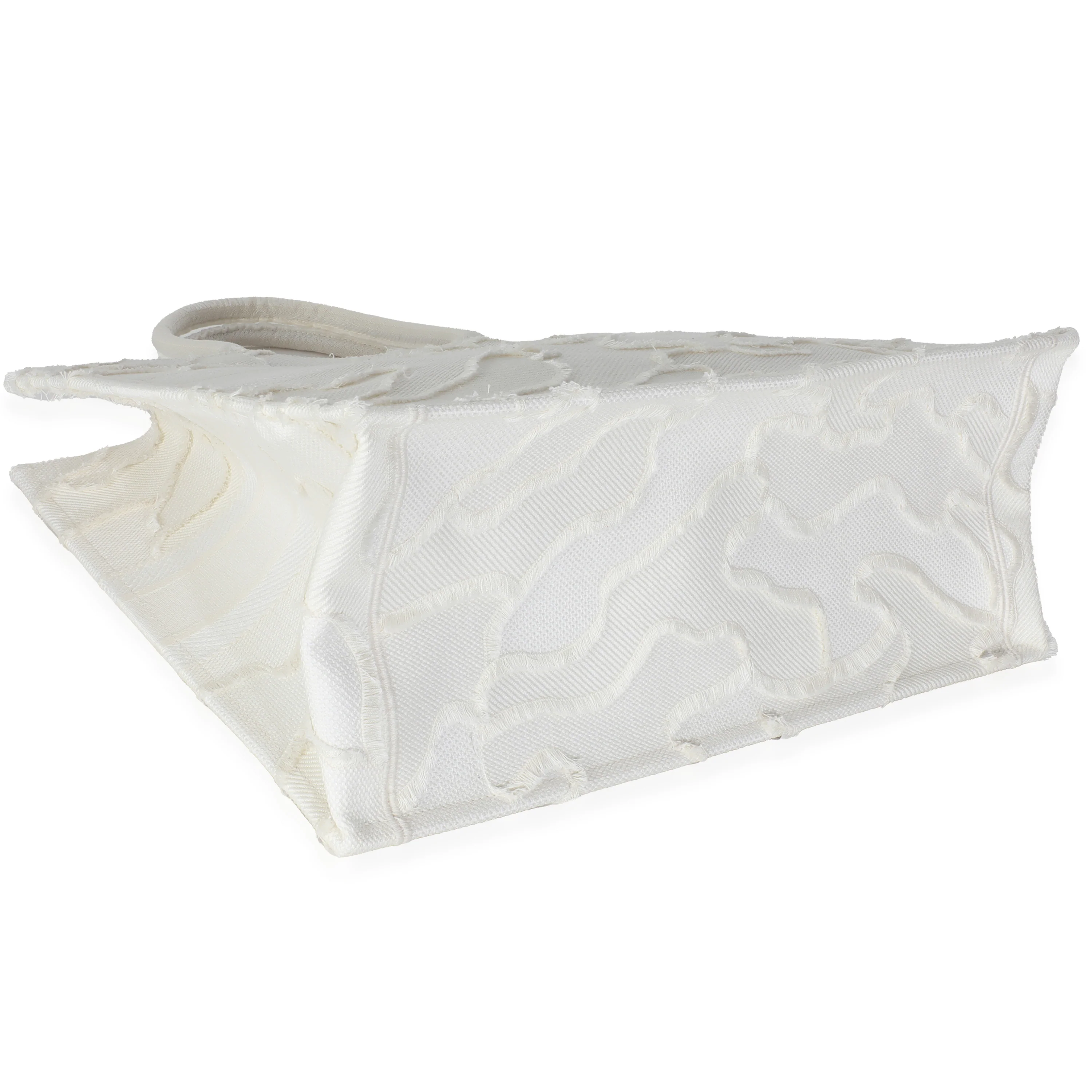 White Camouflage Embroidery Large Book Tote - Image 8