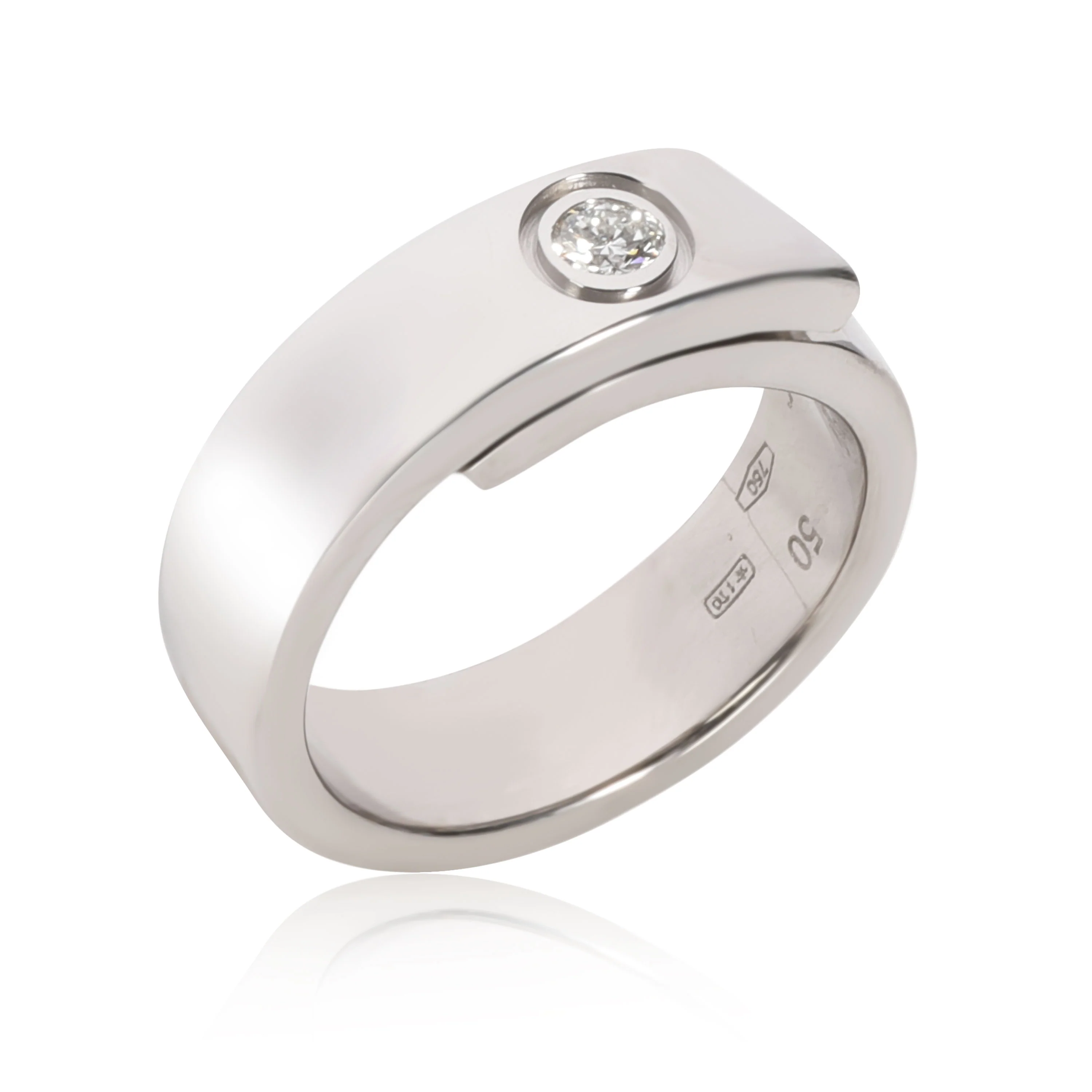 Cartier Nouvelle Vague Diamond Ring in 18K White Gold 0.07 CTW - Image 3