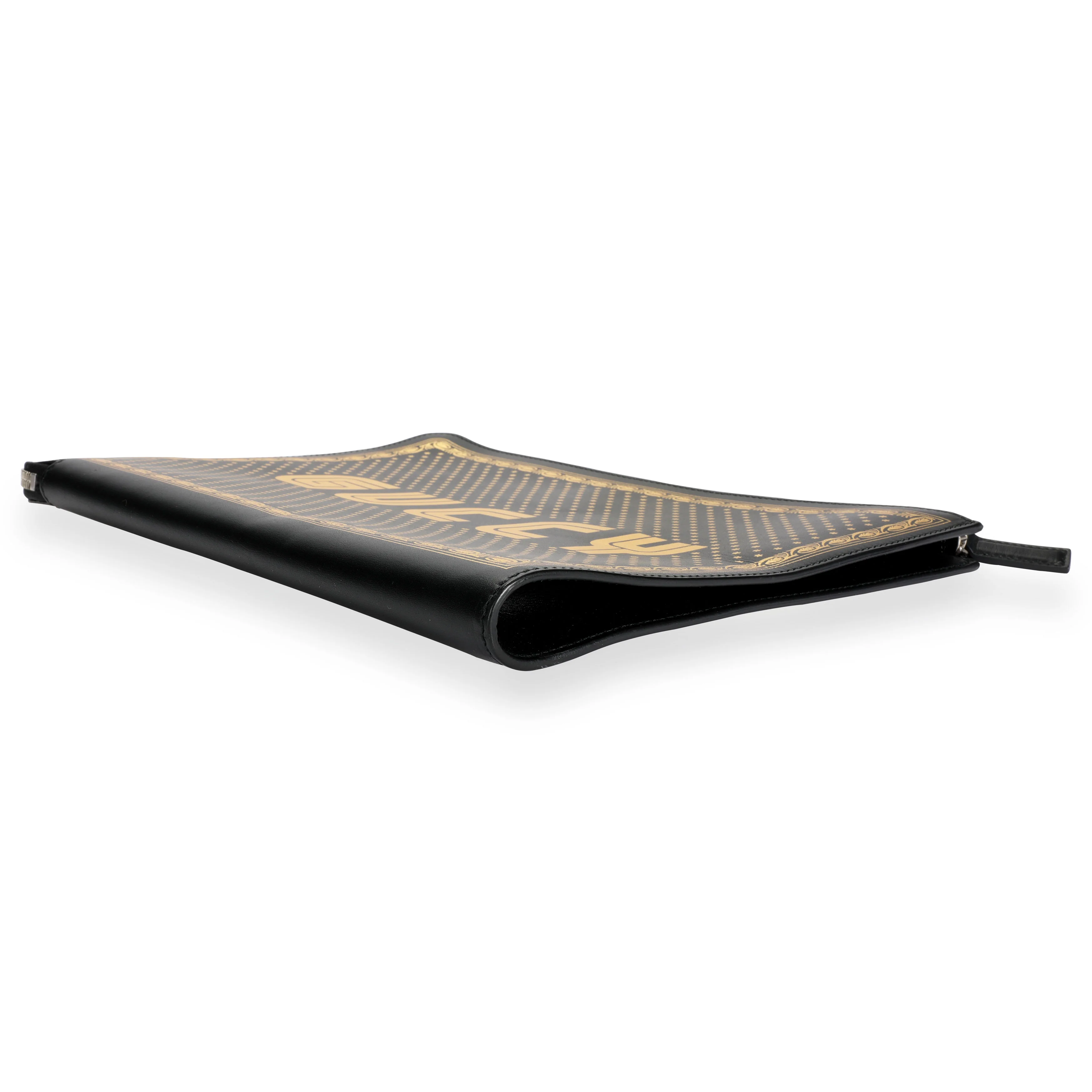 Black & Gold Magnetismo Print Leather Pouch - Image 5