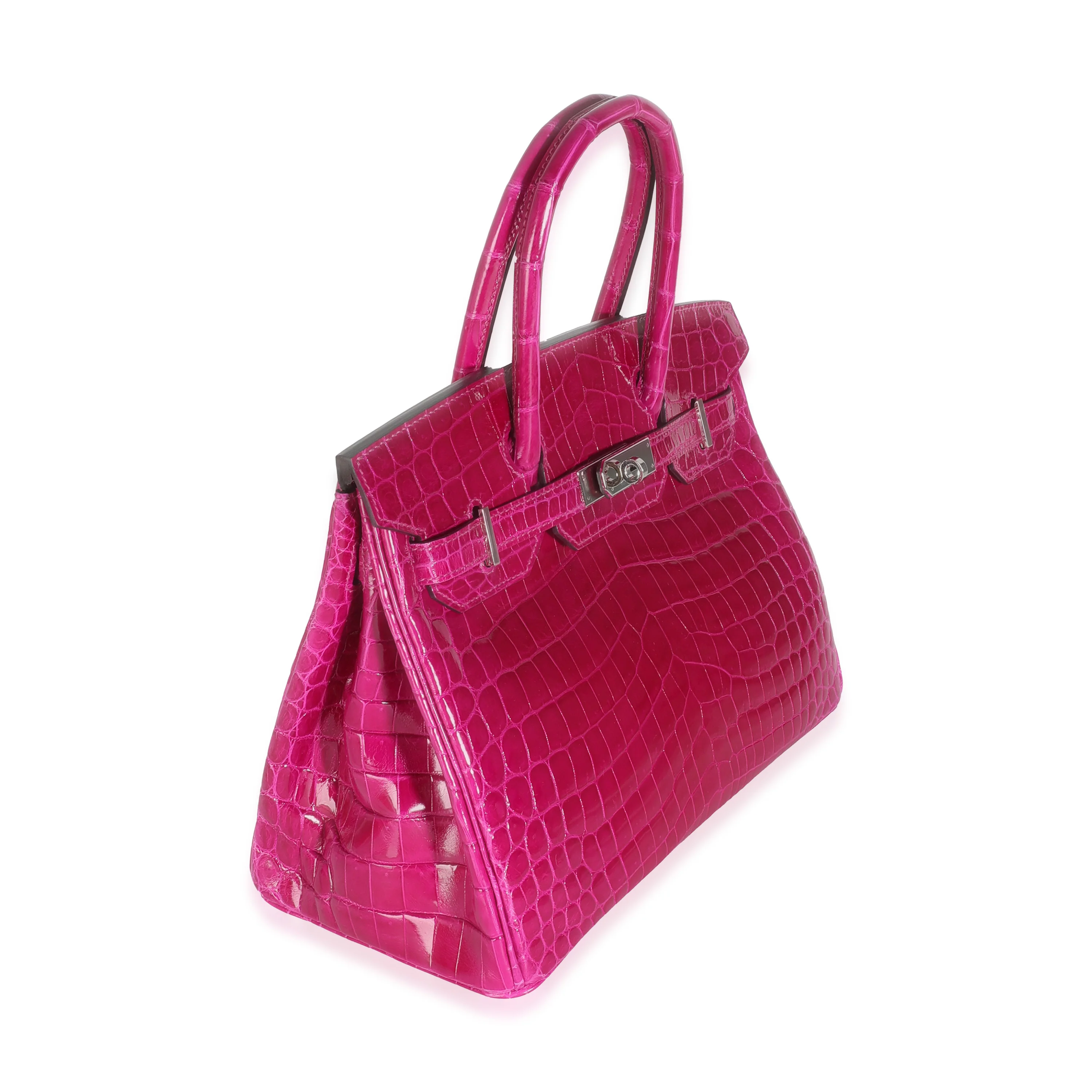 Rose Pourpre Shiny Niloticus Birkin 30 PHW - Image 3
