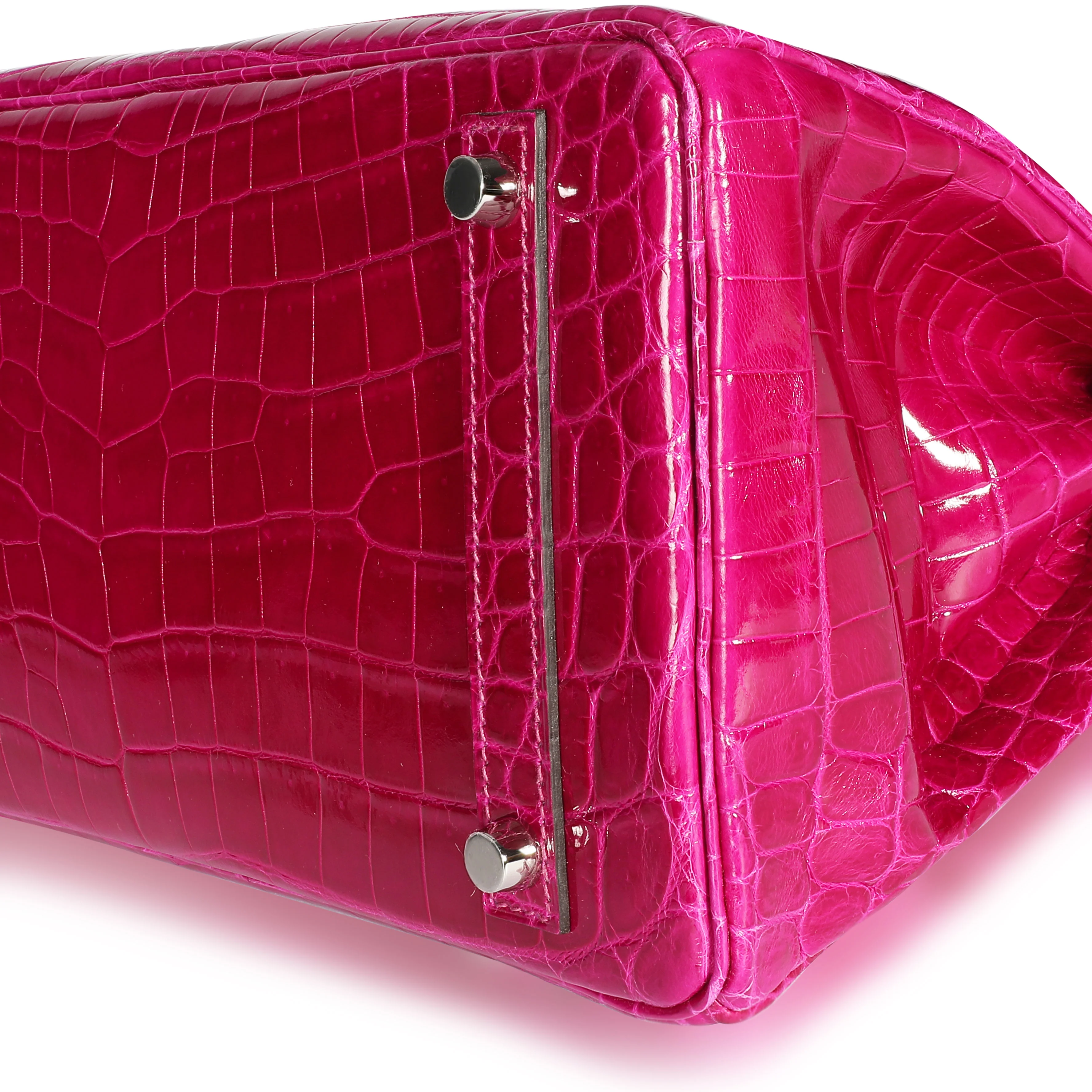 Rose Pourpre Shiny Niloticus Birkin 30 PHW - Image 6