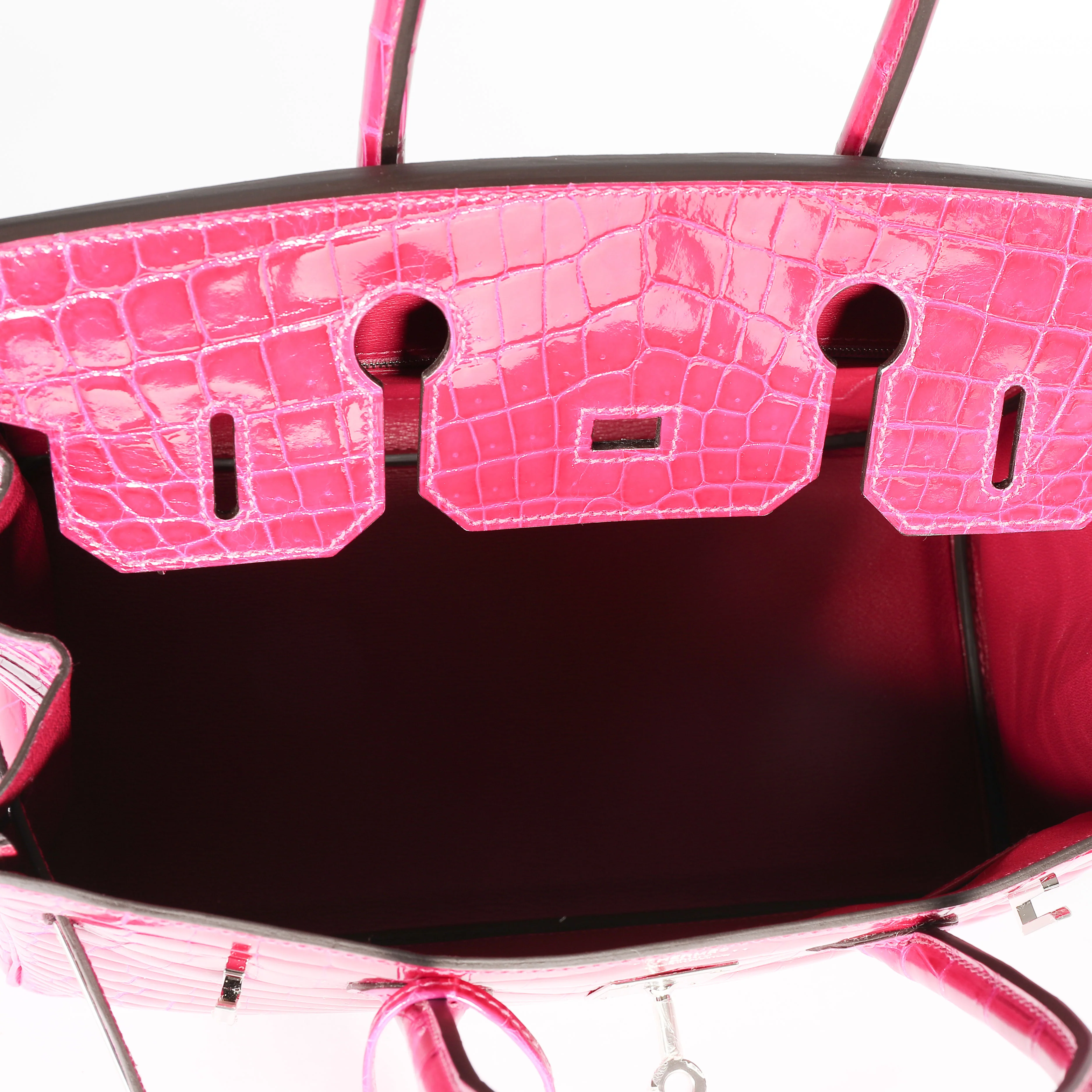 Rose Pourpre Shiny Niloticus Birkin 30 PHW - Image 8