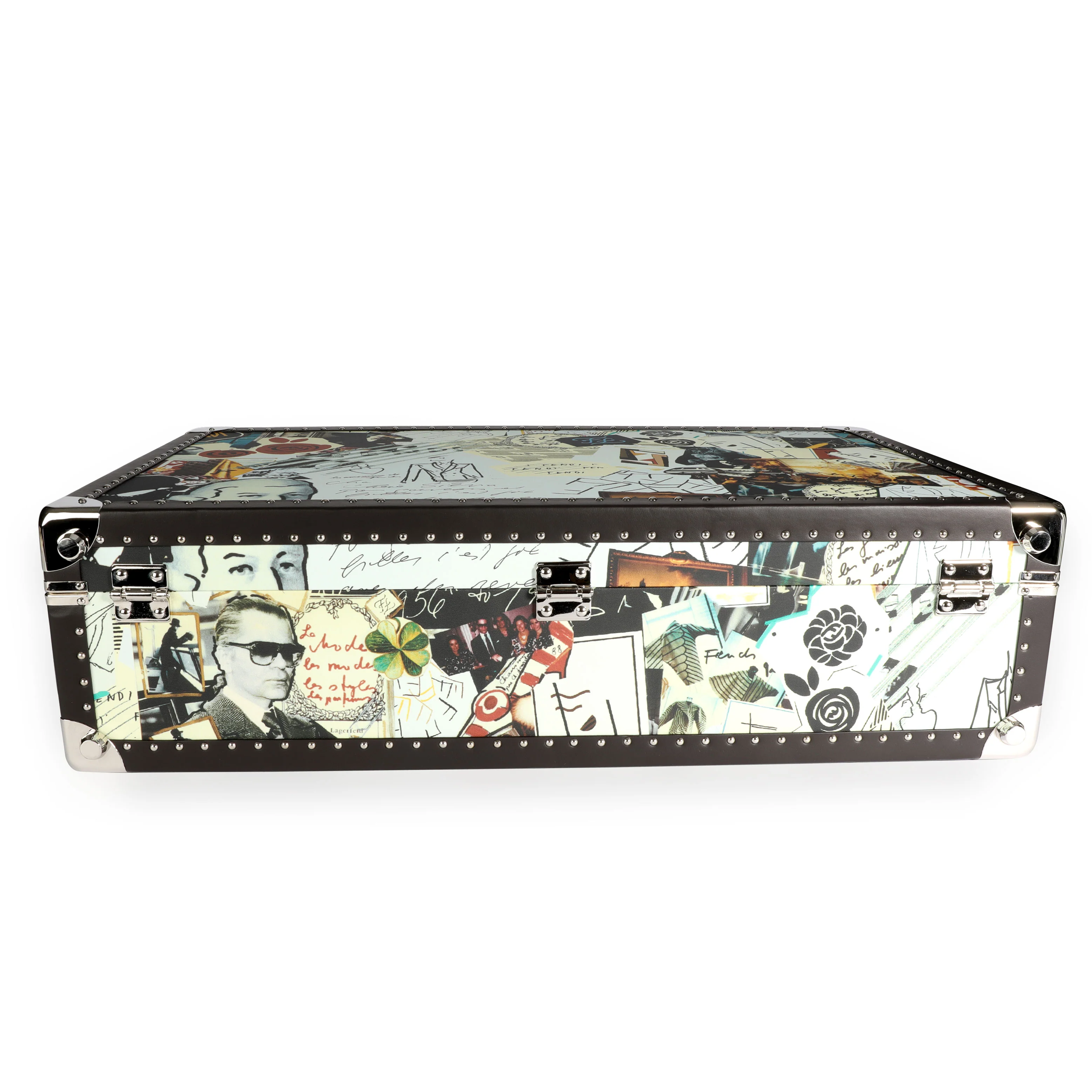 Multicolor Karl Kollage Travel Trunk - Image 3