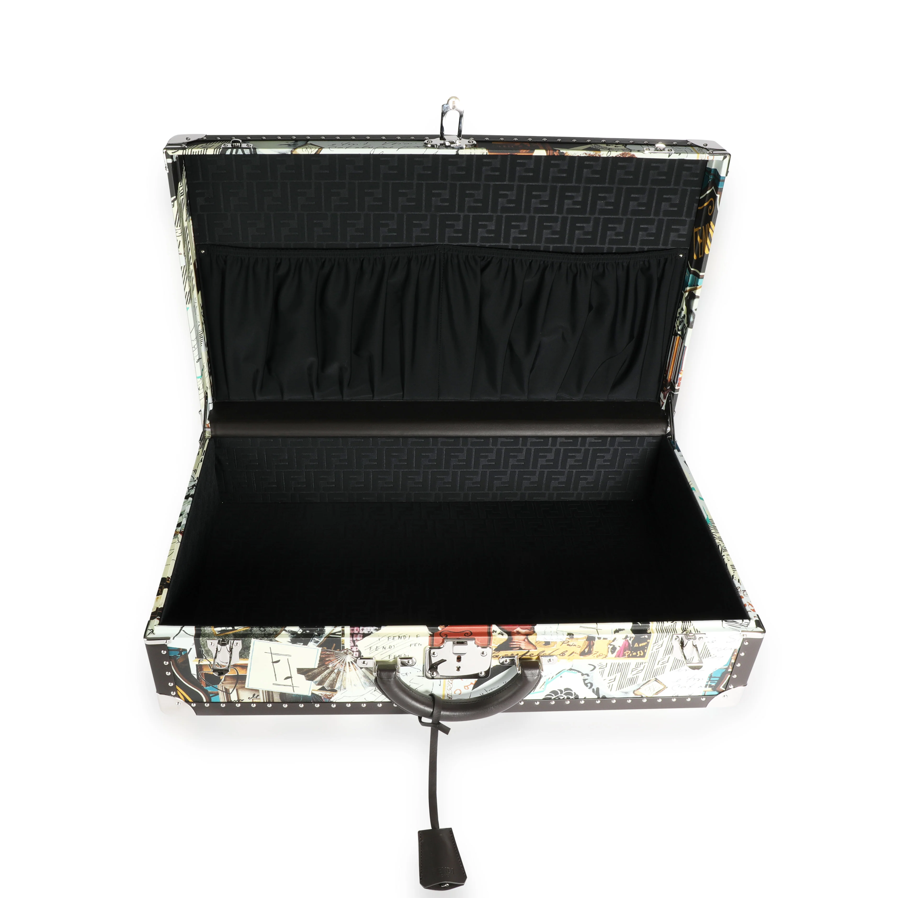 Multicolor Karl Kollage Travel Trunk - Image 4