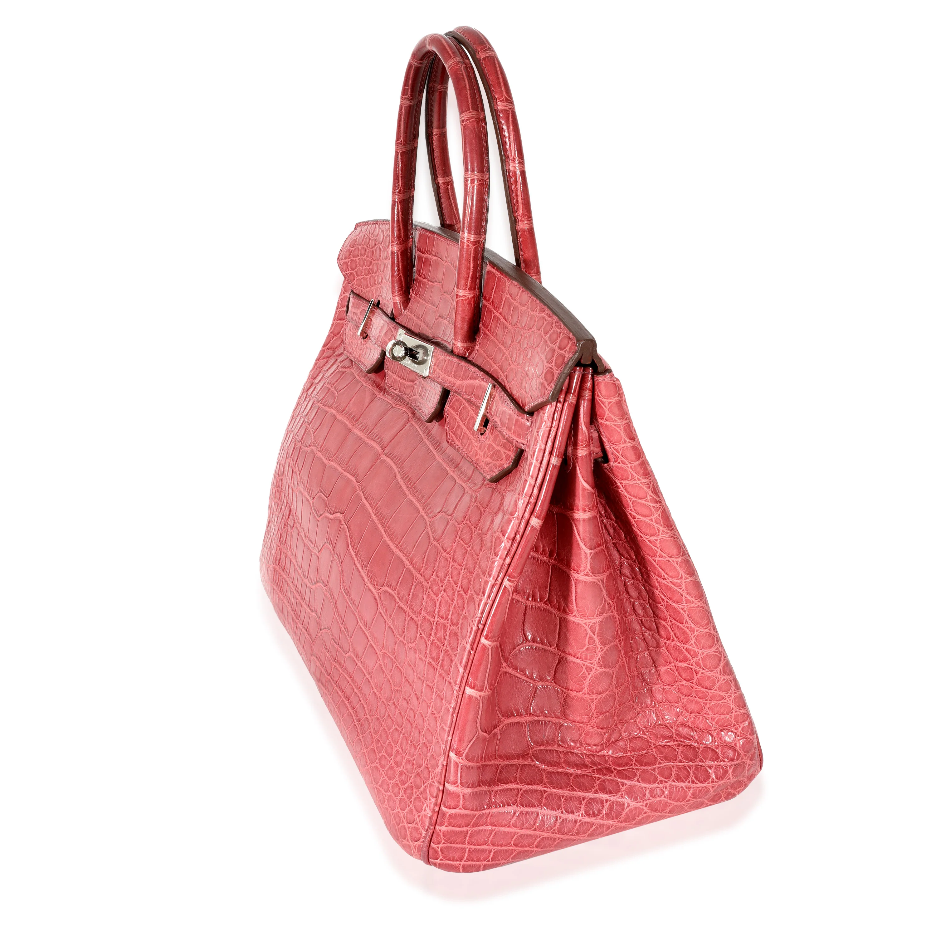 Hermès Bois De Rose Matte Alligator Birkin 35 PHW - Image 2