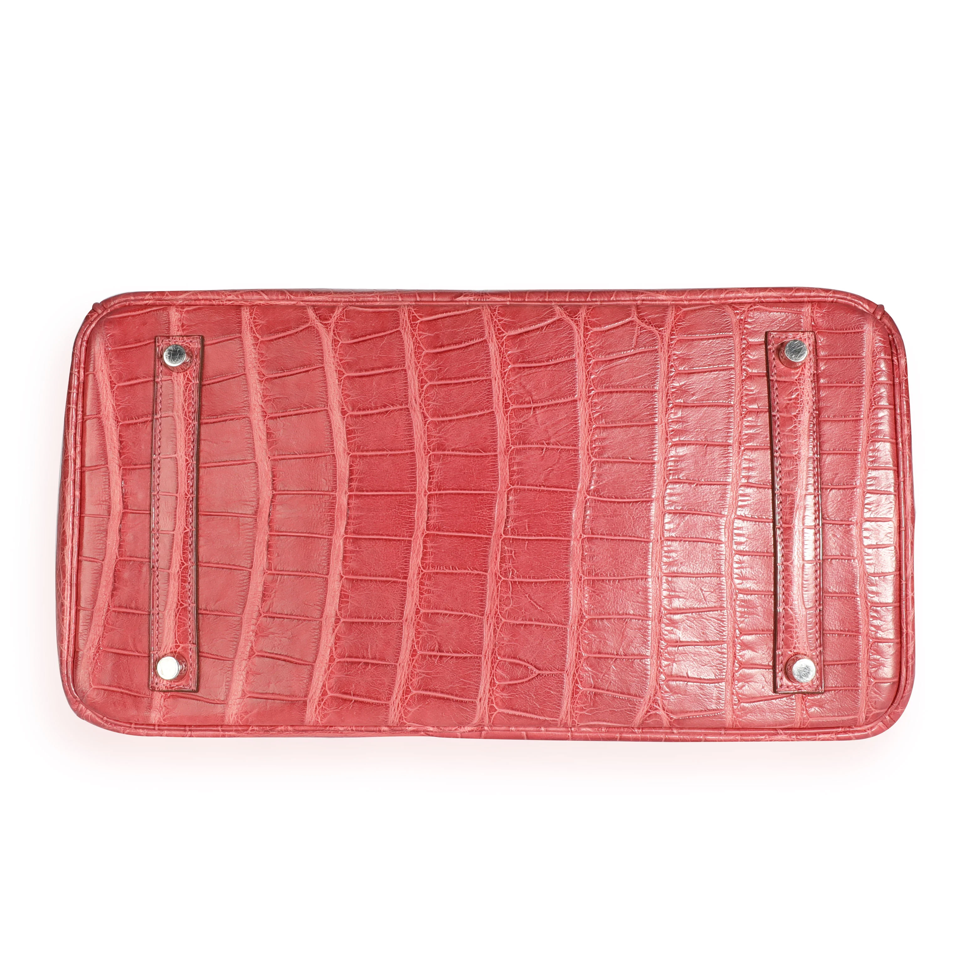 Hermès Bois De Rose Matte Alligator Birkin 35 PHW - Image 4