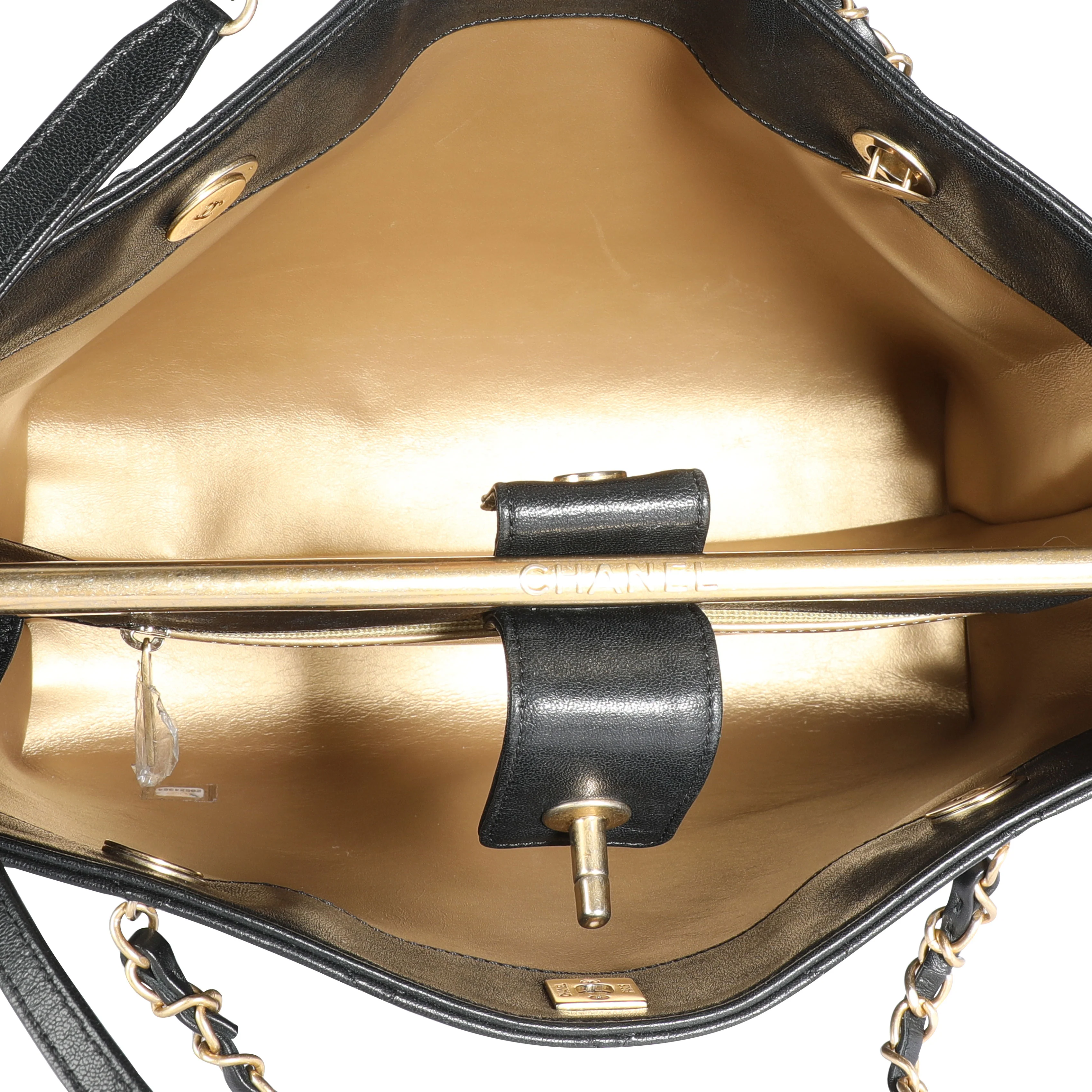 Chanel Black Quilted Lambskin Large Shopping Bag - Image 7