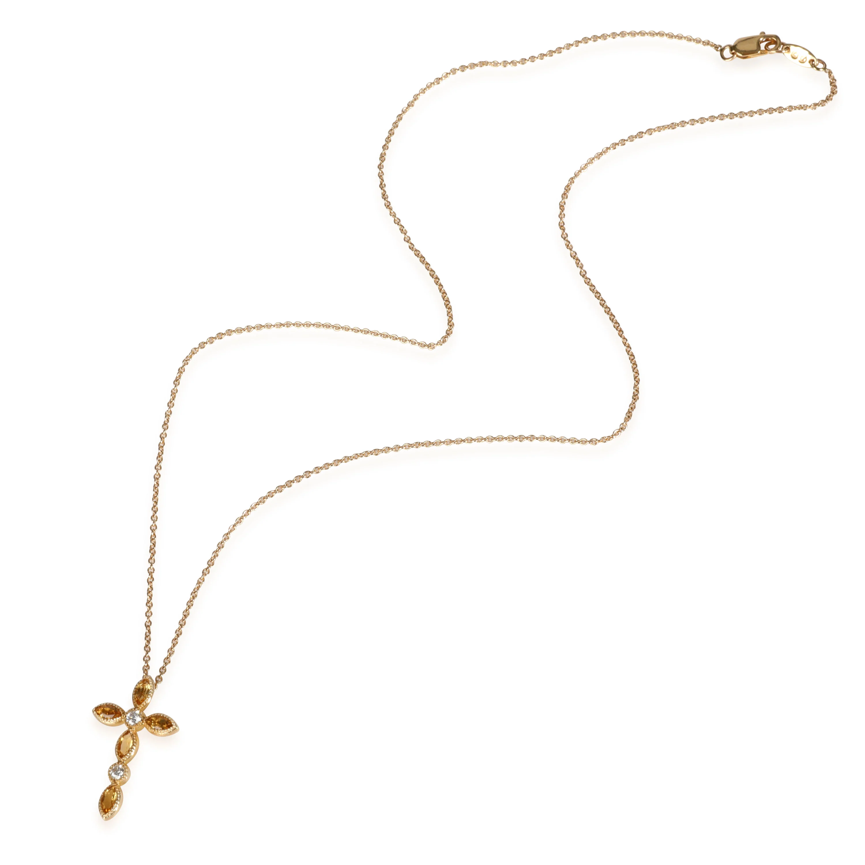 Dana Diamond & Citrine Necklace in 14K Yellow Gold 0.35 ctw - Image 2