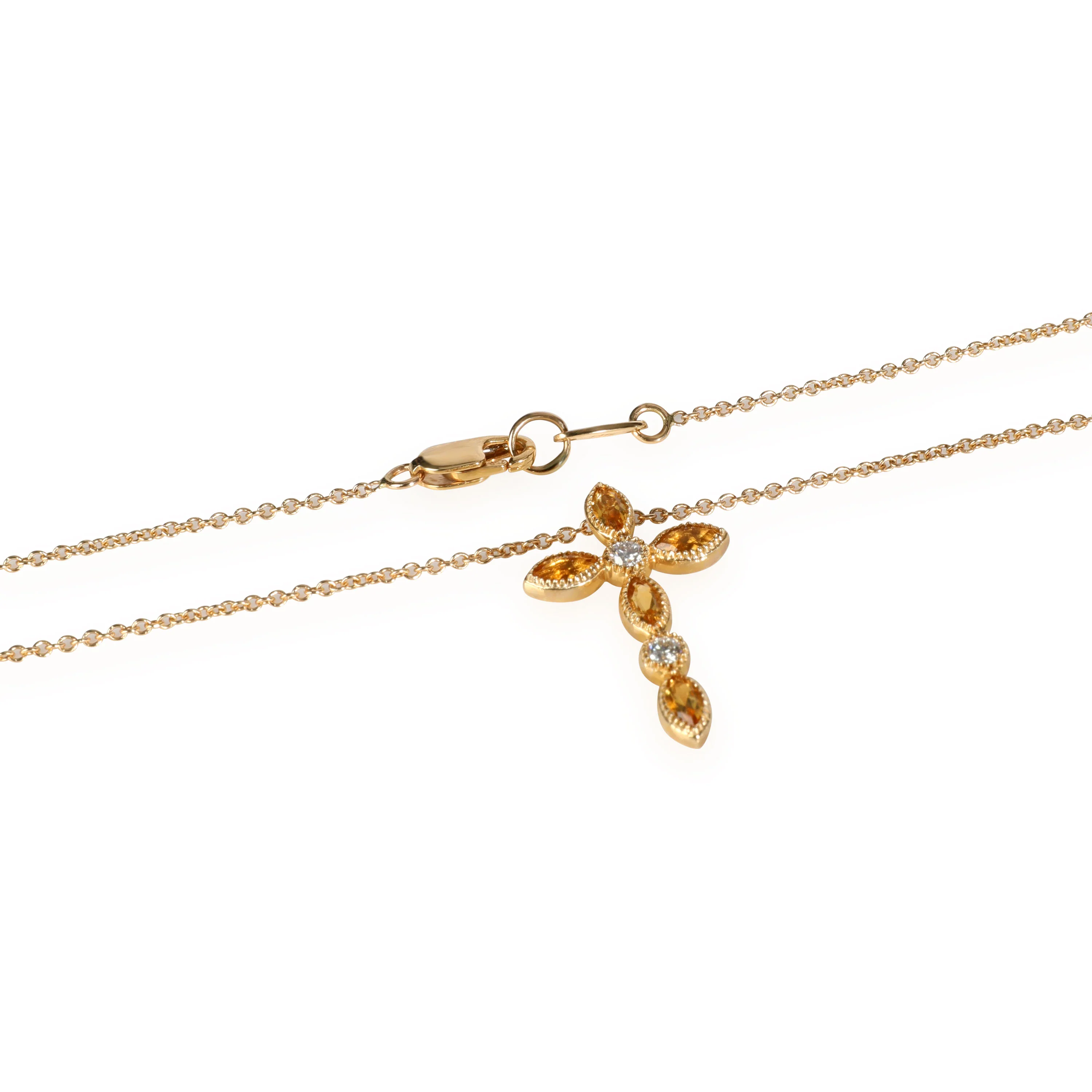 Dana Diamond & Citrine Necklace in 14K Yellow Gold 0.35 ctw - Image 3
