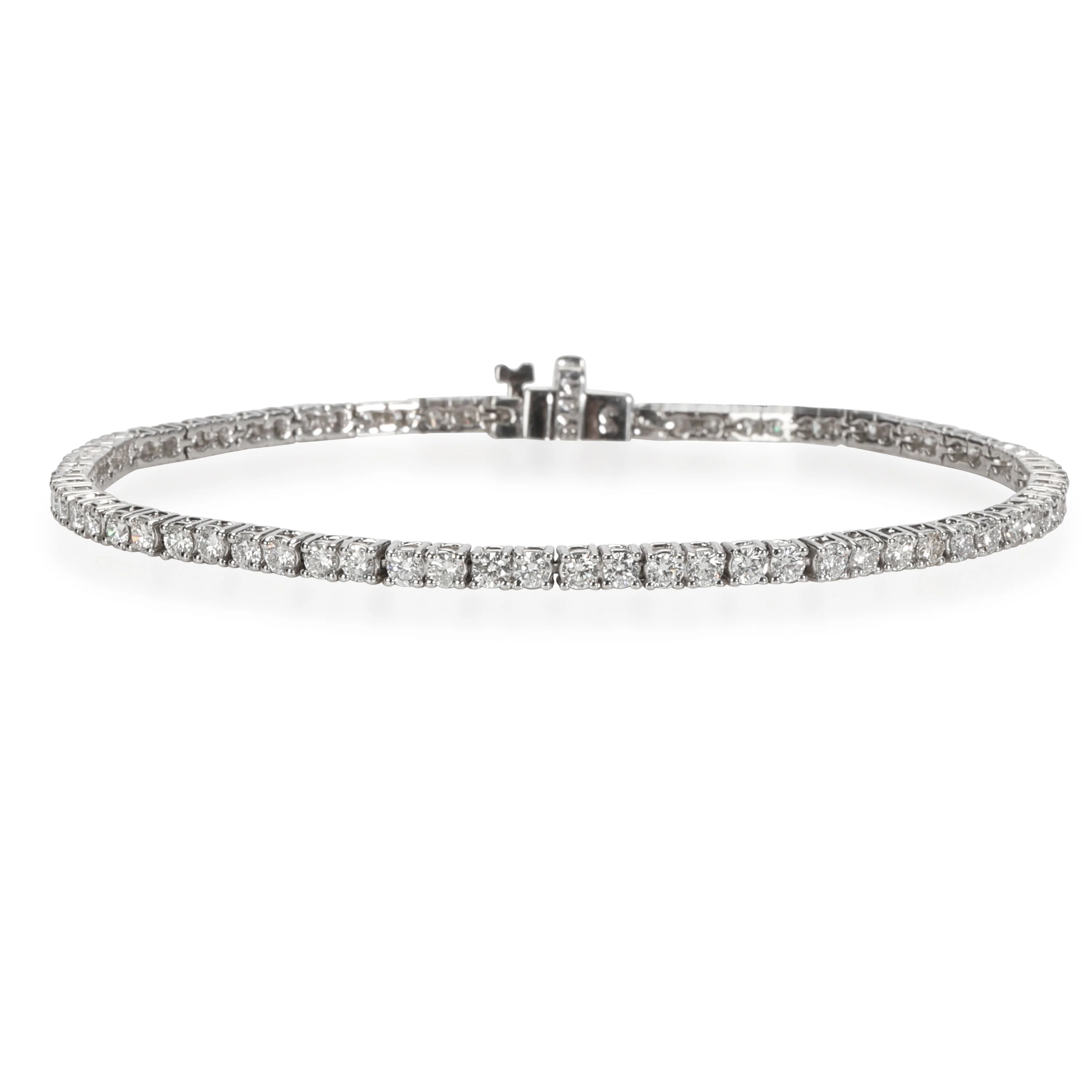 Four Prong Diamond Tennis Bracelet in 14K White Gold 2.51 CTW