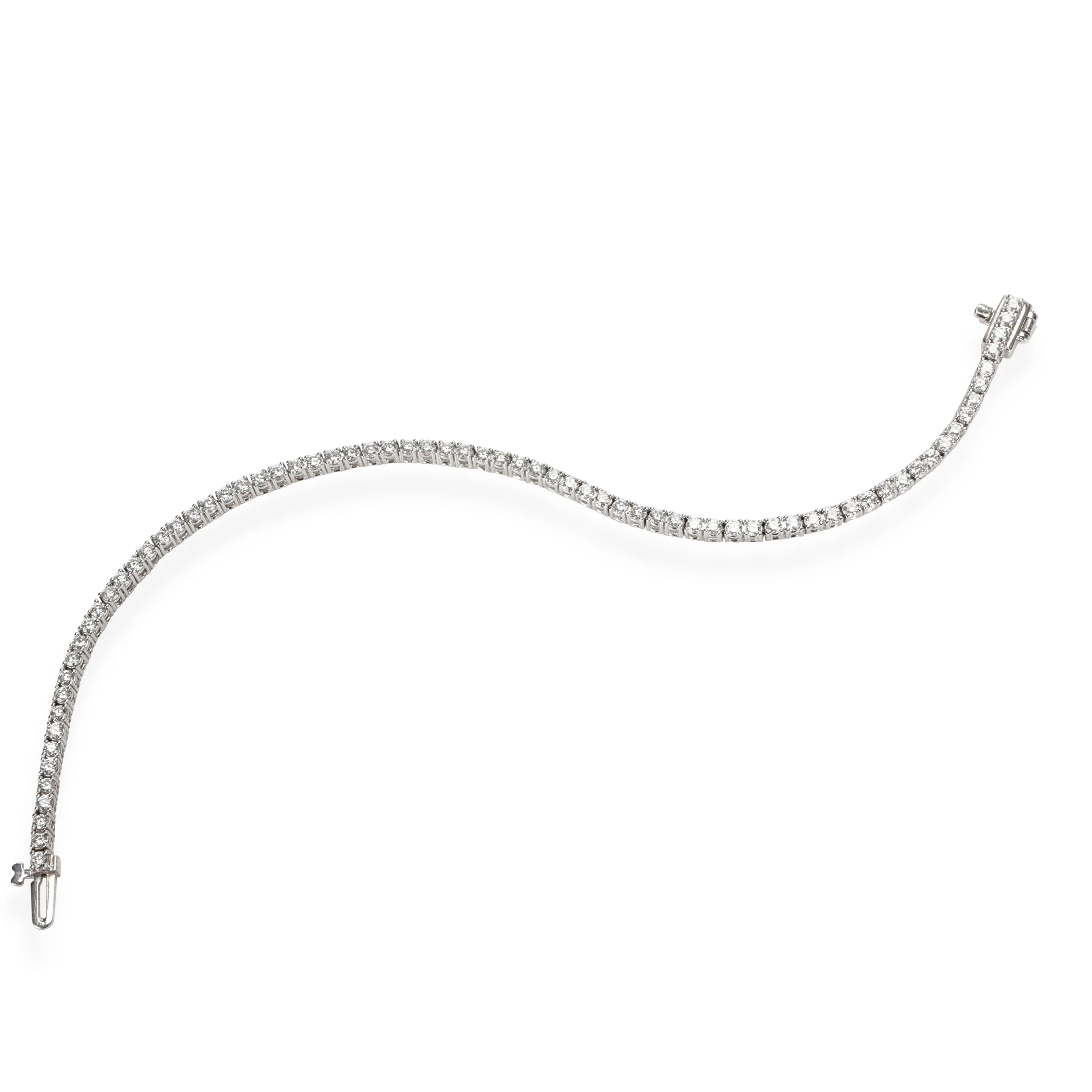 Four Prong Diamond Tennis Bracelet in 14K White Gold 2.51 CTW - Image 2