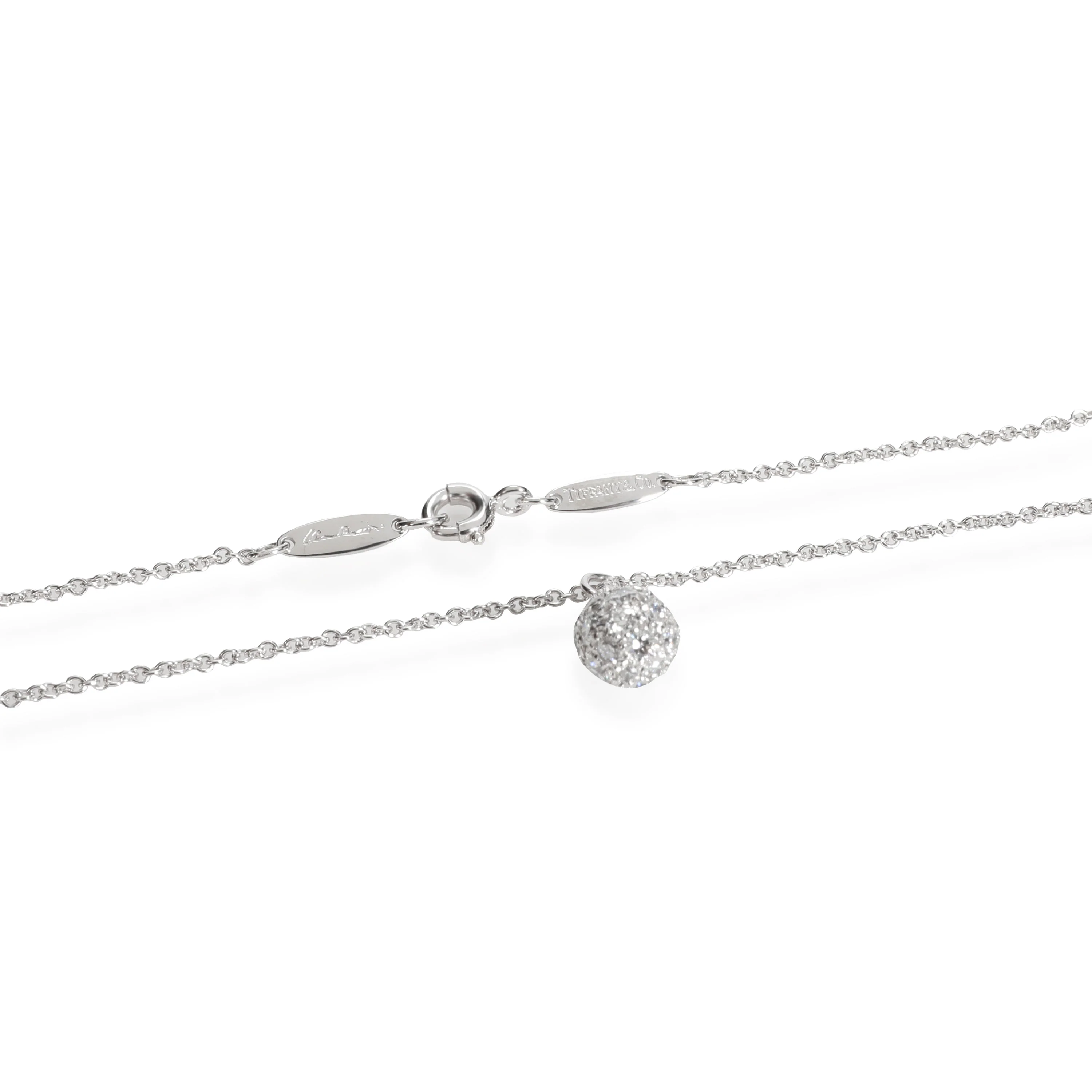 Elsa Peretti Diamond Teardrop Pendant in Platinum 0.75 CTW - Image 3