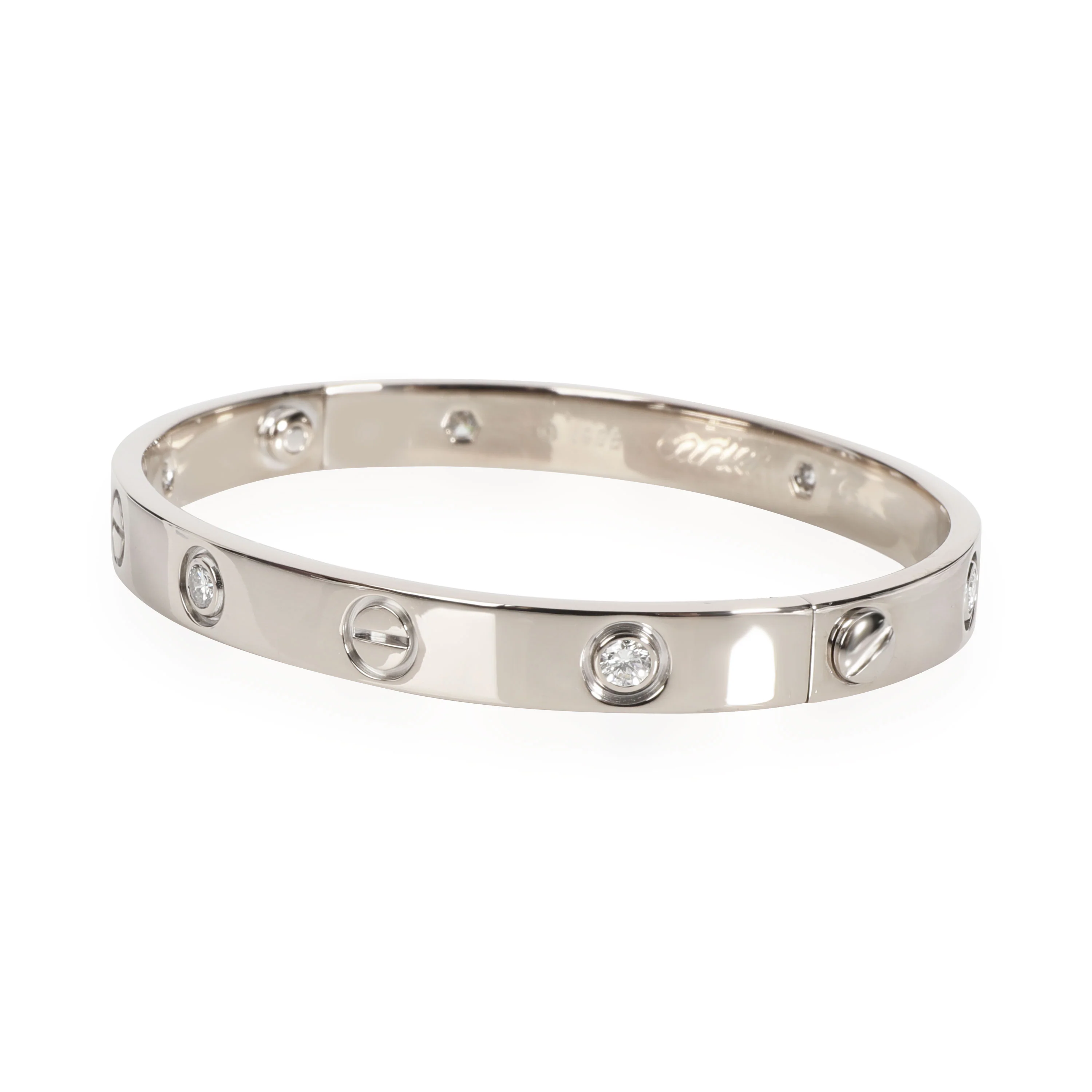 Cartier Love Bracelet with 6 Diamonds in 18K White Gold 0.50 CTW - Image 2