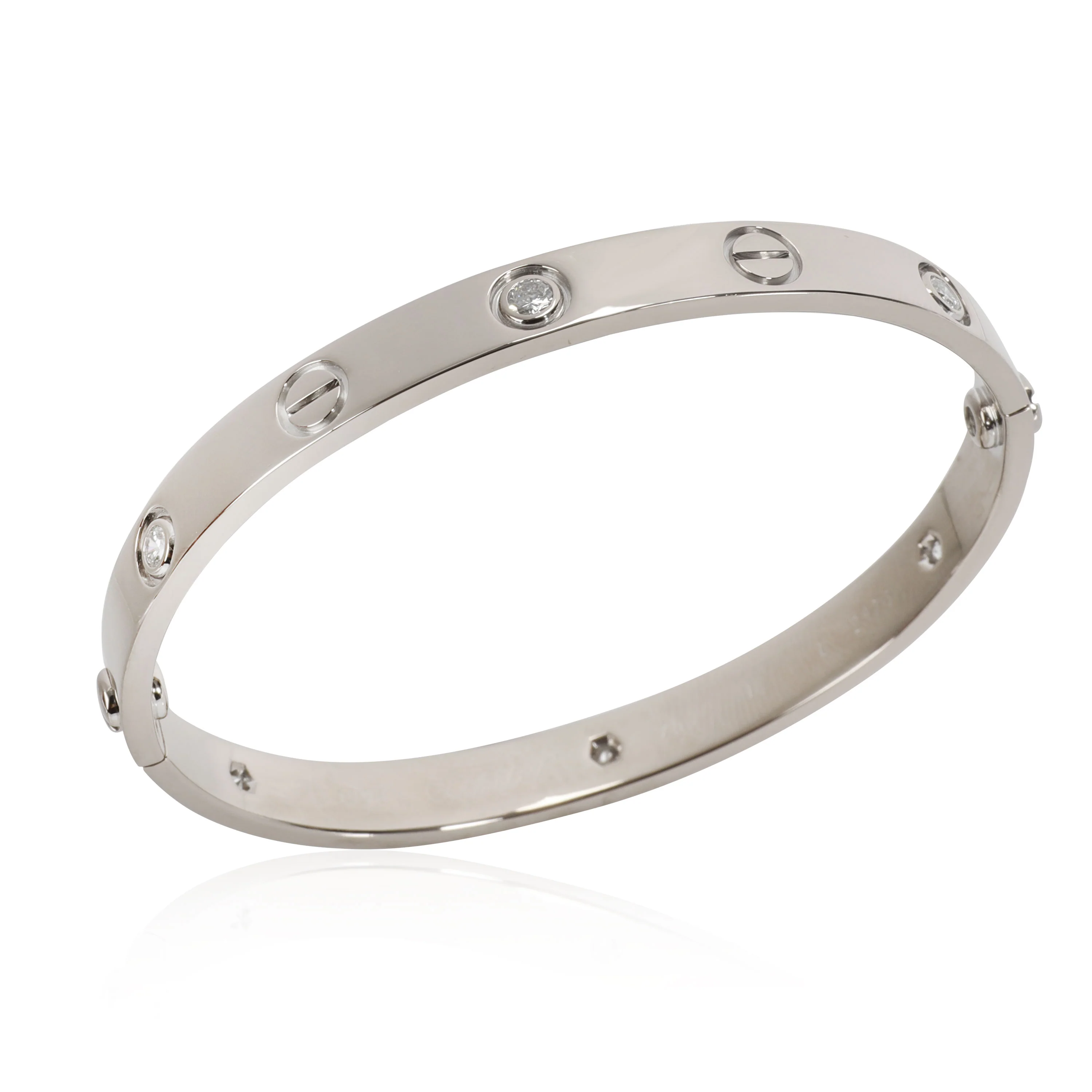 Cartier Love Bracelet with 6 Diamonds in 18K White Gold 0.50 CTW - Image 3