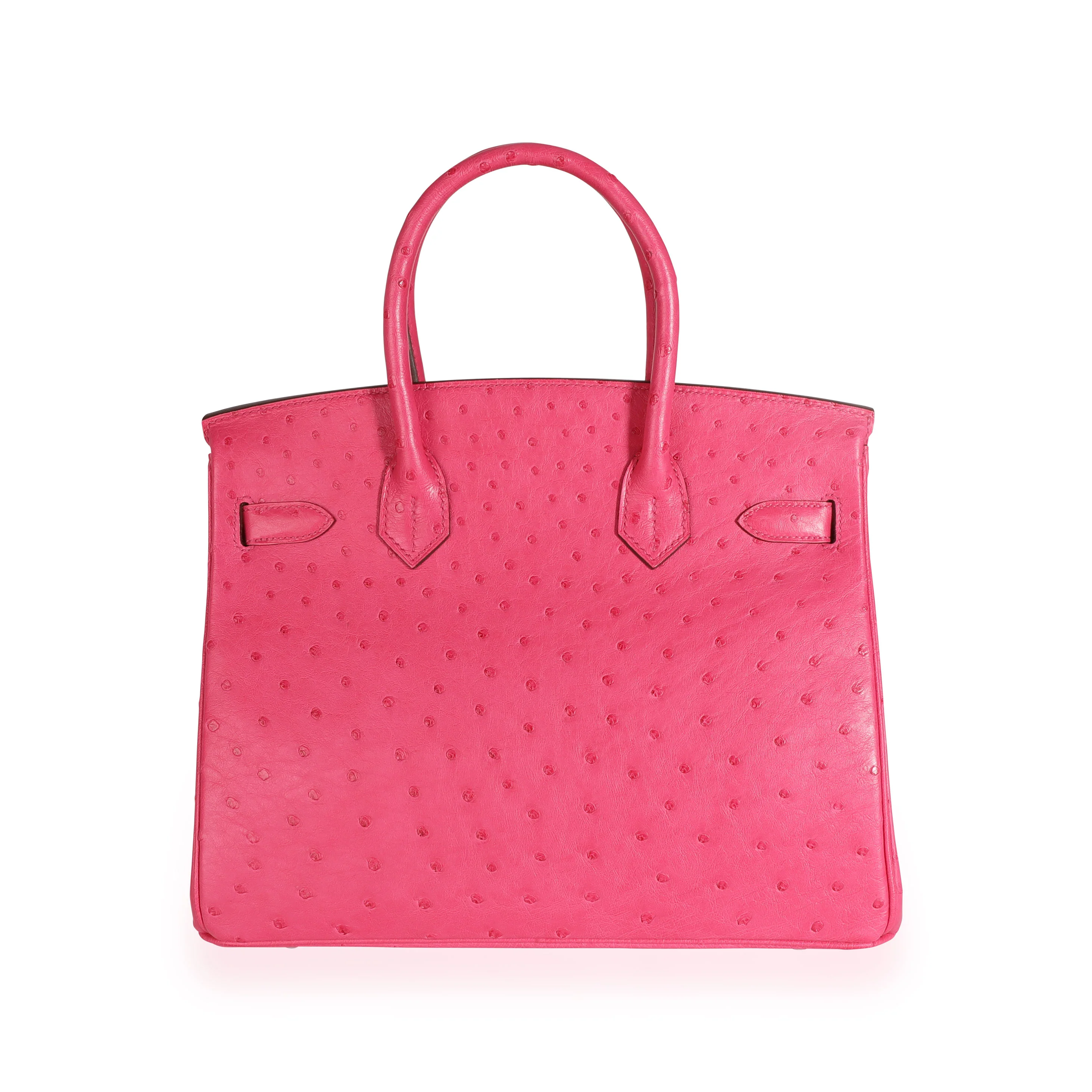 Hermès Rose Tyrien Ostrich Birkin 30 PHW - Image 3