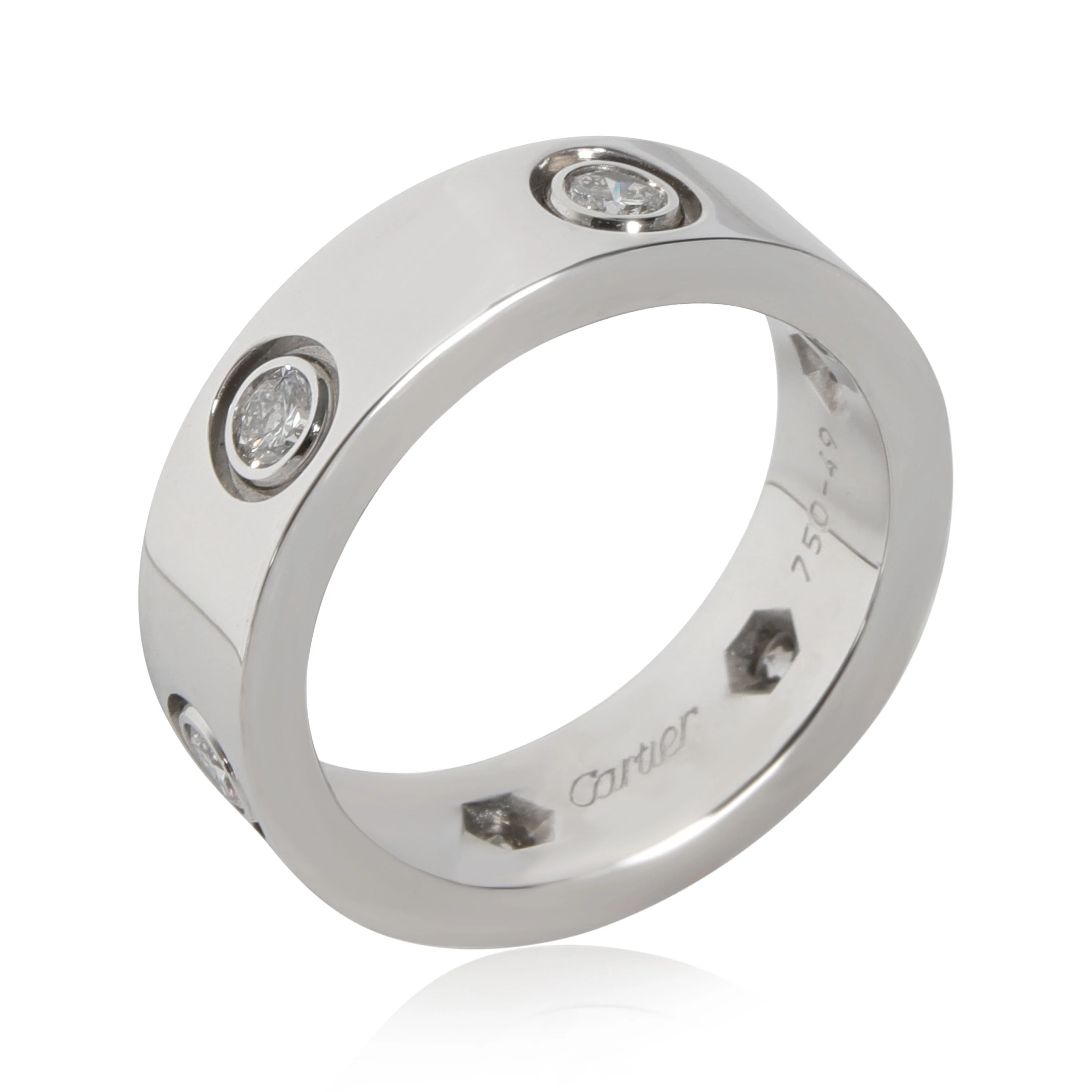 Love Ring, 6 Diamonds (White Gold) - Image 2