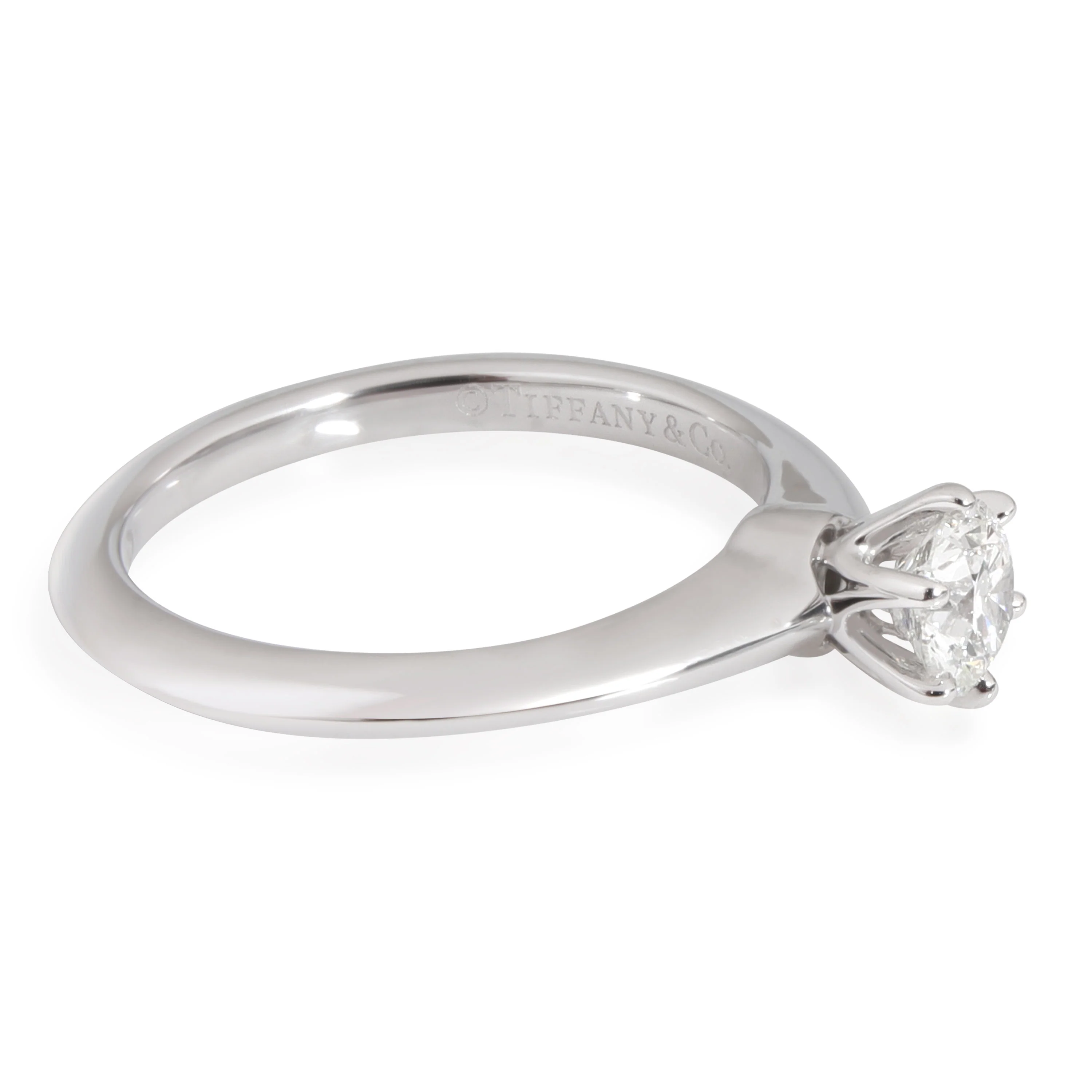 Tiffany & Co. Diamond Engagement Ring in Platinum H-I VS 0.38 CTW - Image 2