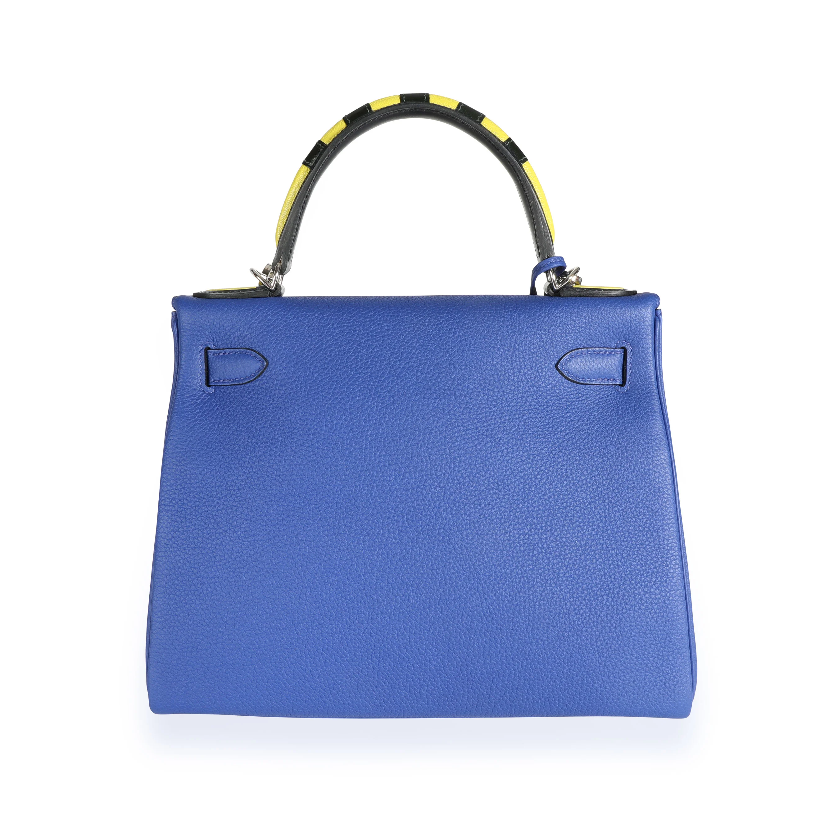 Limited Edition Bleu Électrique Togo Au Trot Retourne Kelly 28 PHW - Image 3