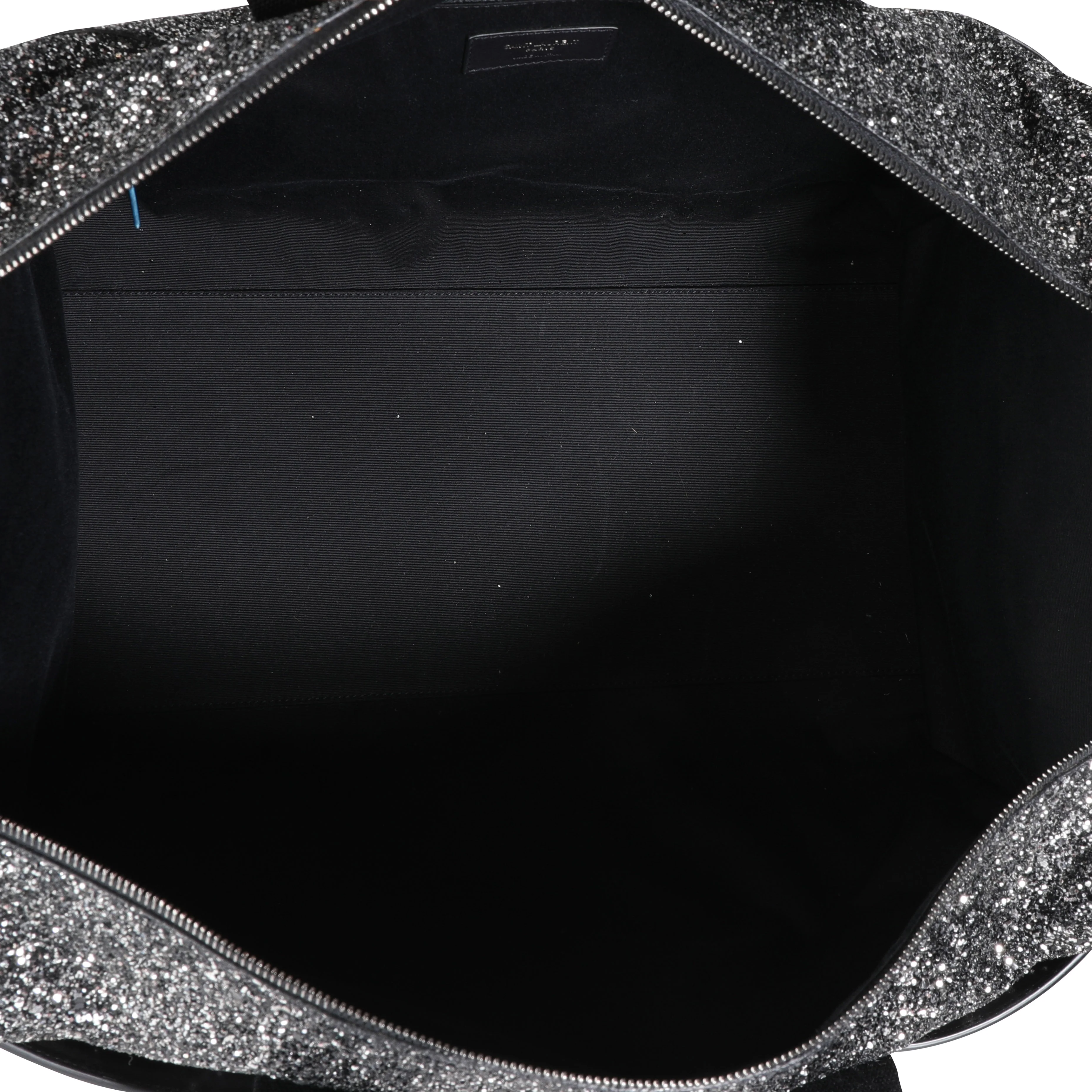 Glitter Canvas & Black Leather City Gym Duffle Bag - Image 7
