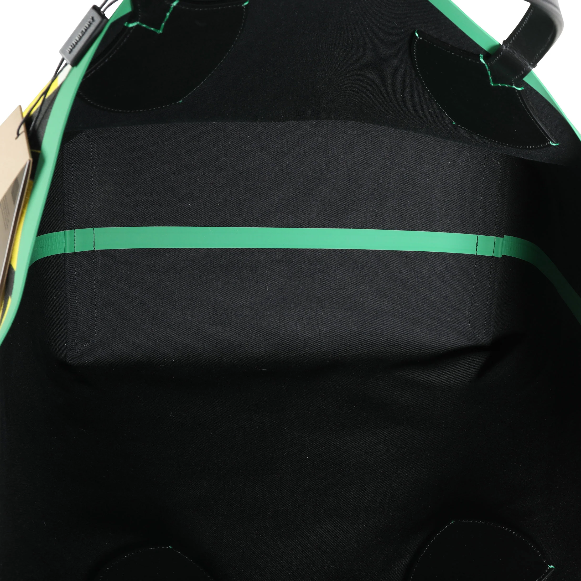 Burberry Black & Green Graffiti Print Canvas Reversible Giant Tote Bag - Image 7