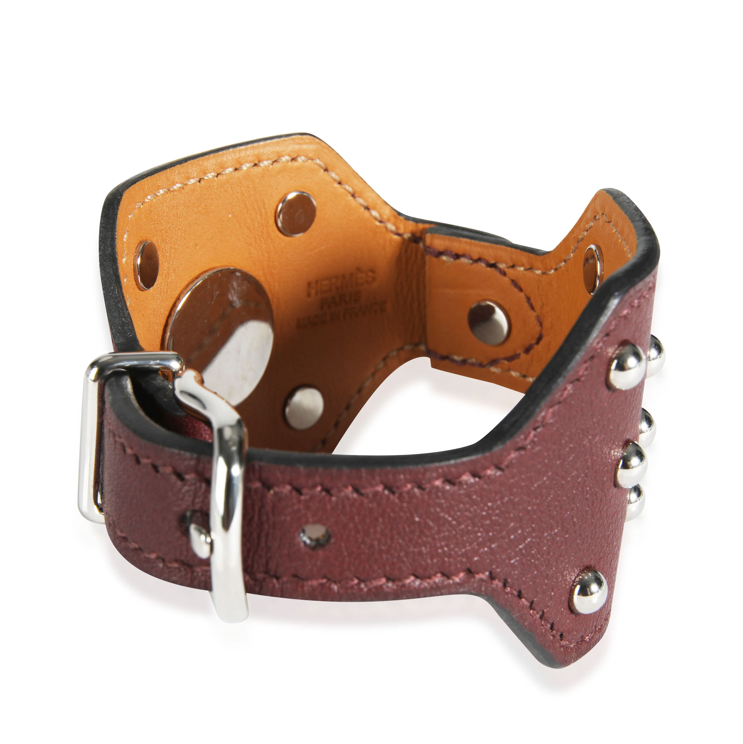 Carnaby Leather Bracelet with Palladium Plated Buckle Closure - Image 3