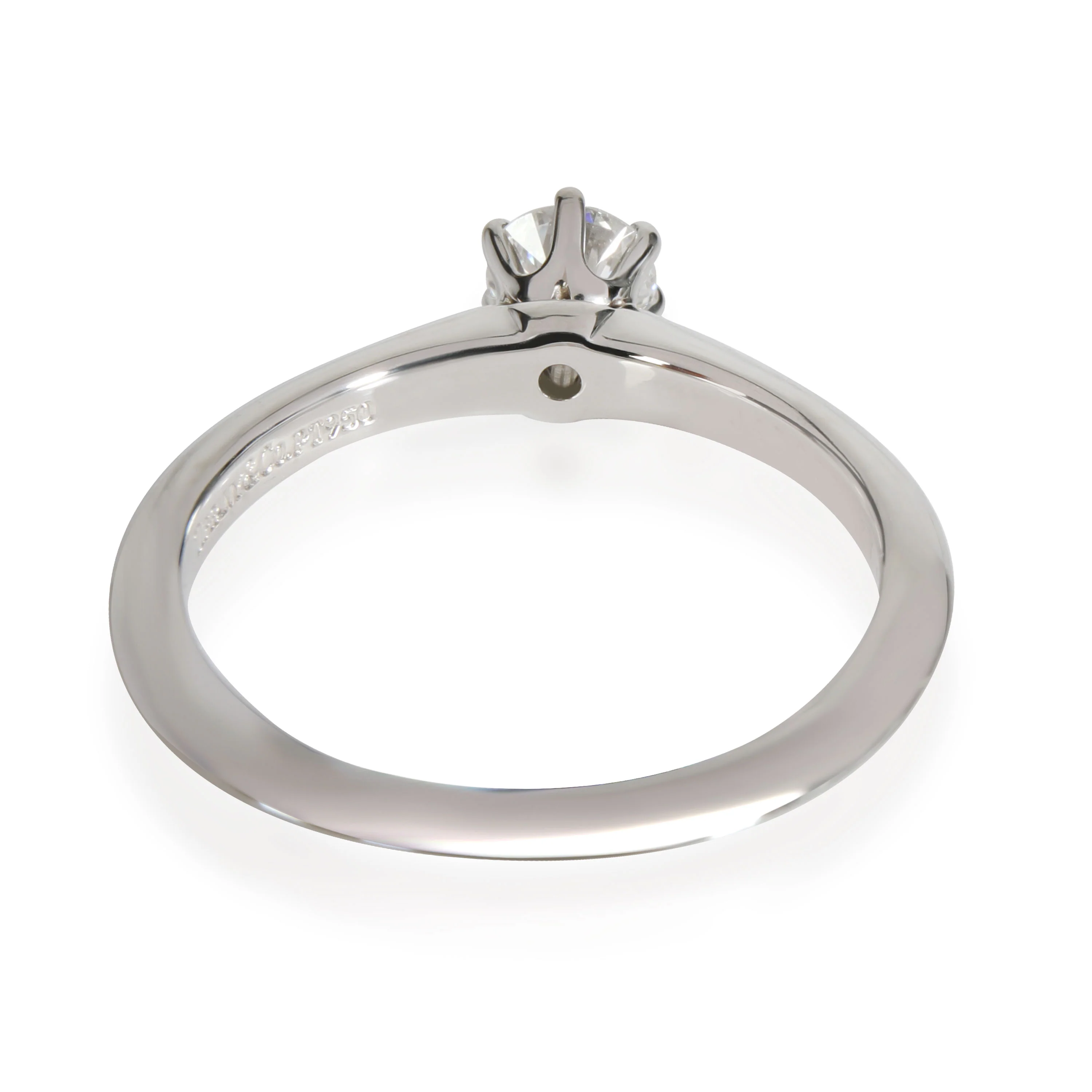 Tiffany & Co. Diamond Engagement Ring in Platinum Platinum H VS2 0.27 CTW - Image 4