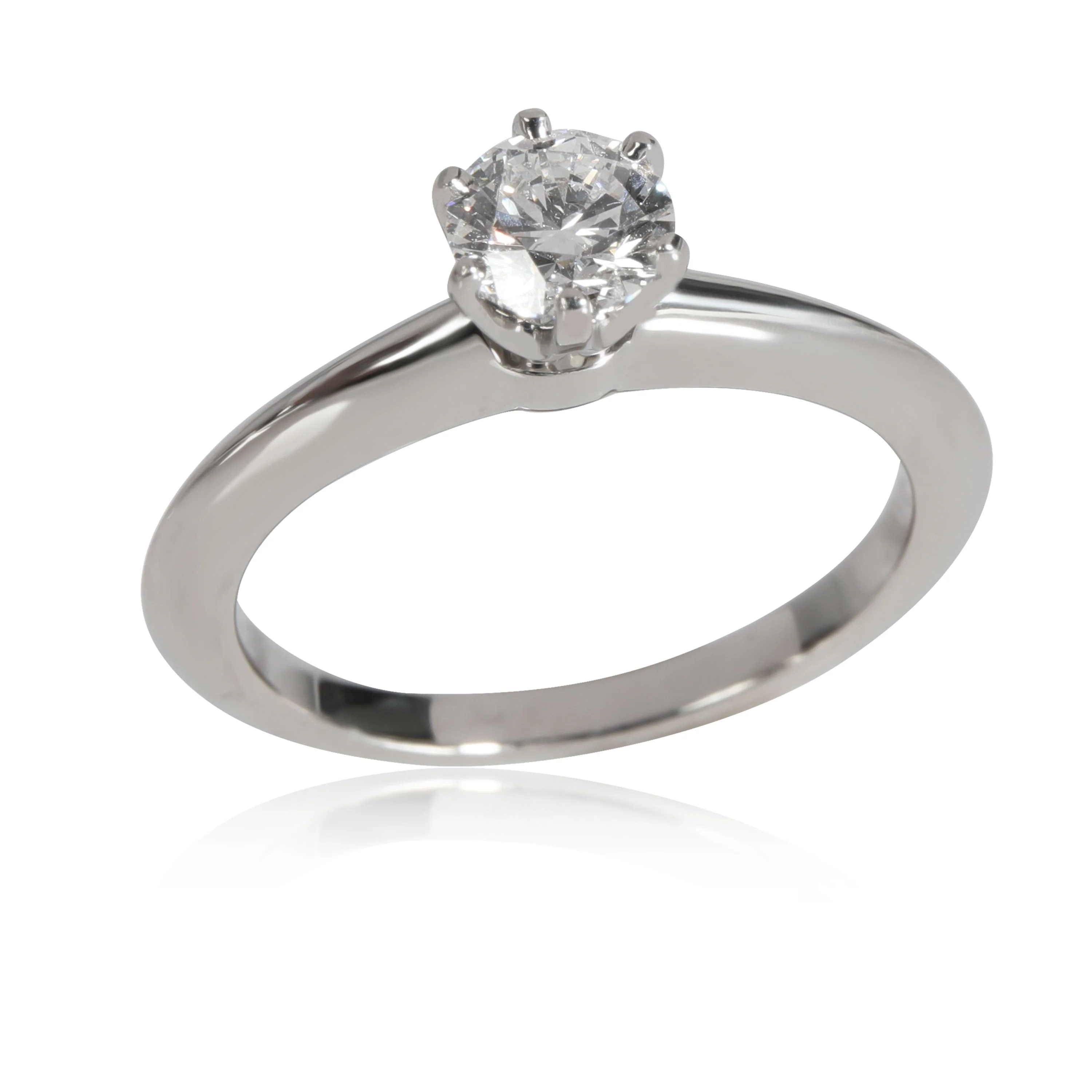 Tiffany & Co. Diamond Engagement Ring in Platinum G VS1 0.45 CTW - Image 4
