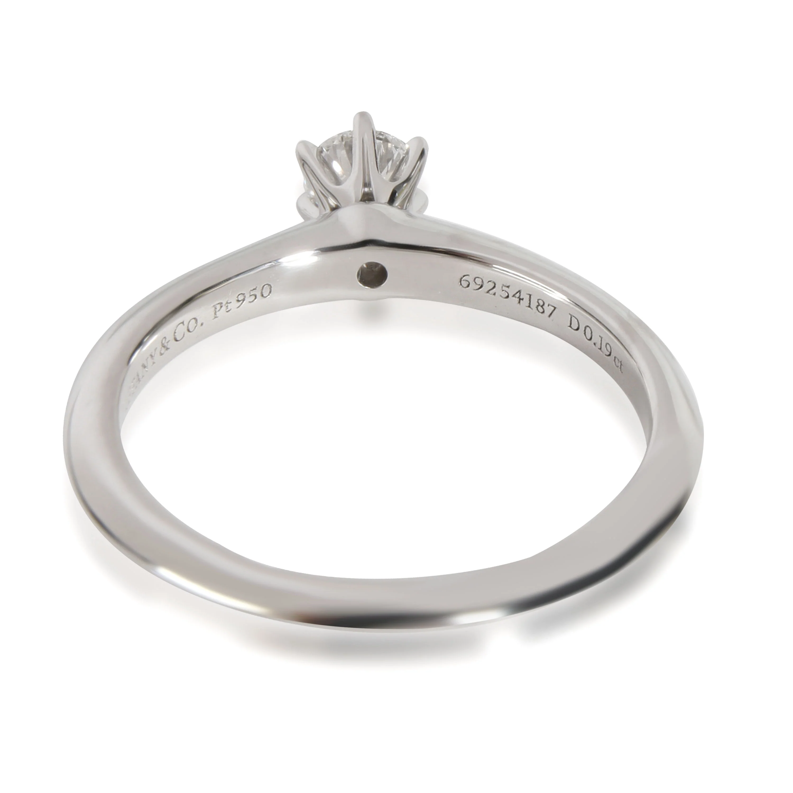 Tiffany & Co. Diamond Engagement Ring in Platinum G VS1 0.19 CTW - Image 4