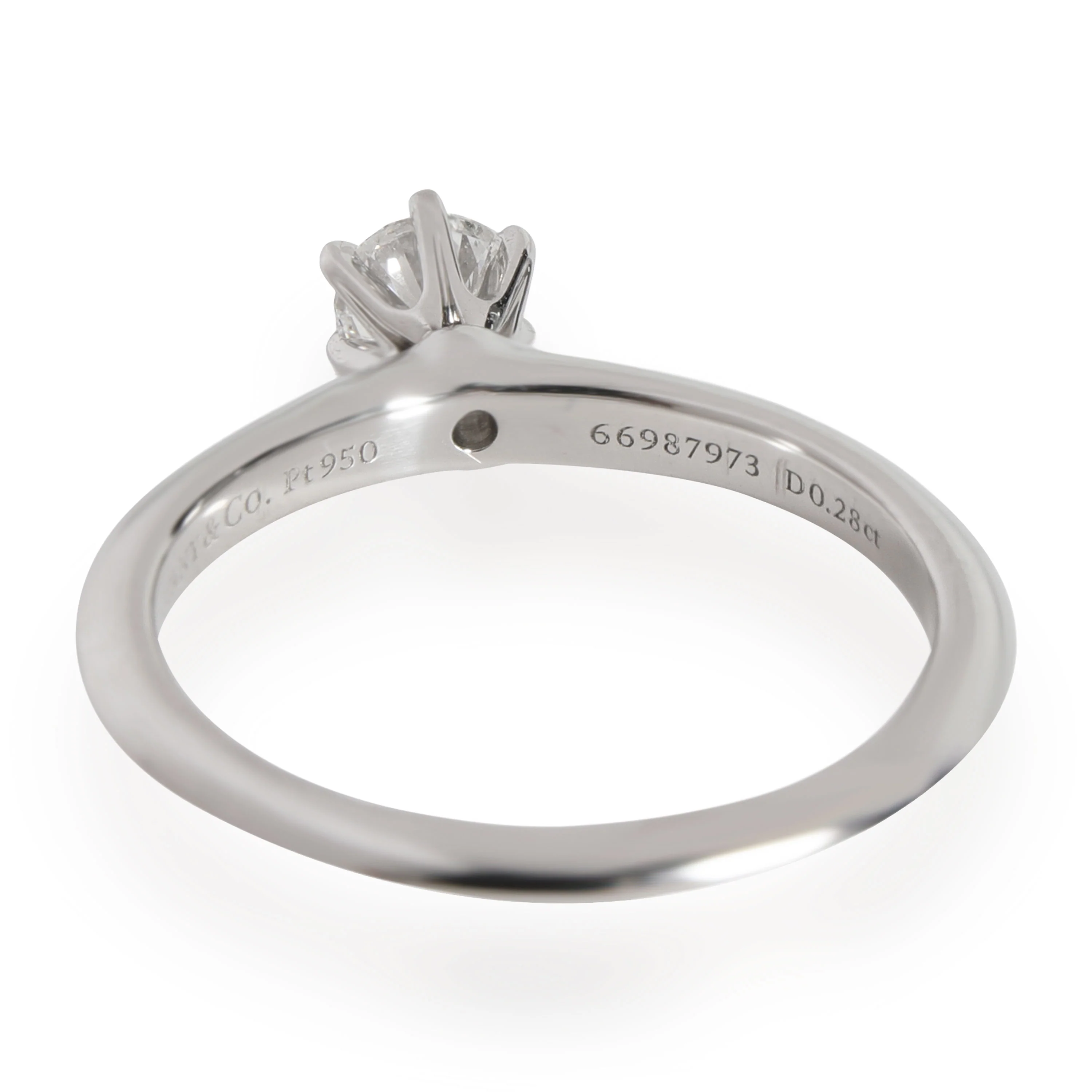 Tiffany & Co. Solitaire Diamond Engagement Ring in Platinum H VS1 0.28 CT - Image 4
