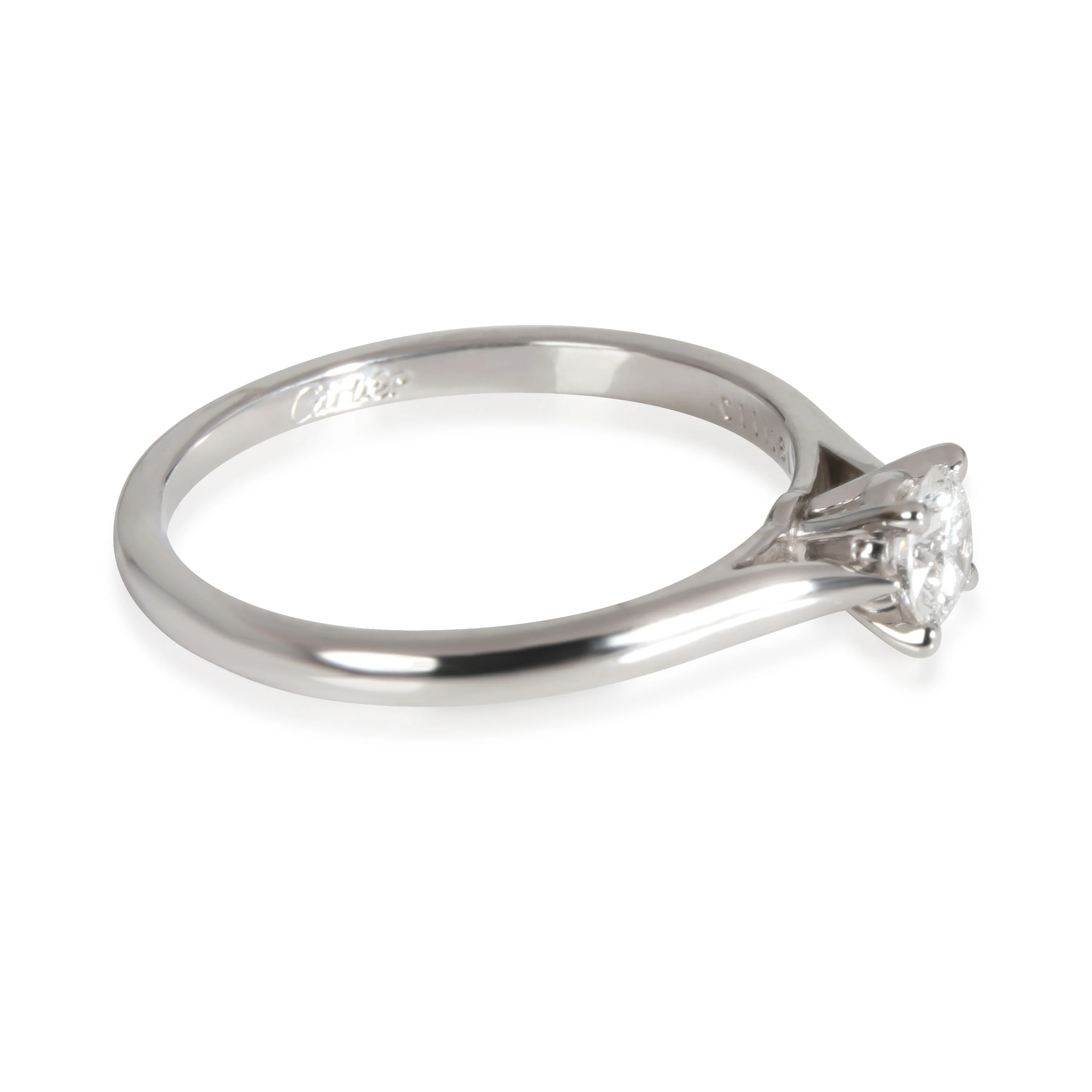 Cartier 1895 Diamond Solitaire Engagement Ring in Platinum F VVS1 0.25 CTW - Image 2