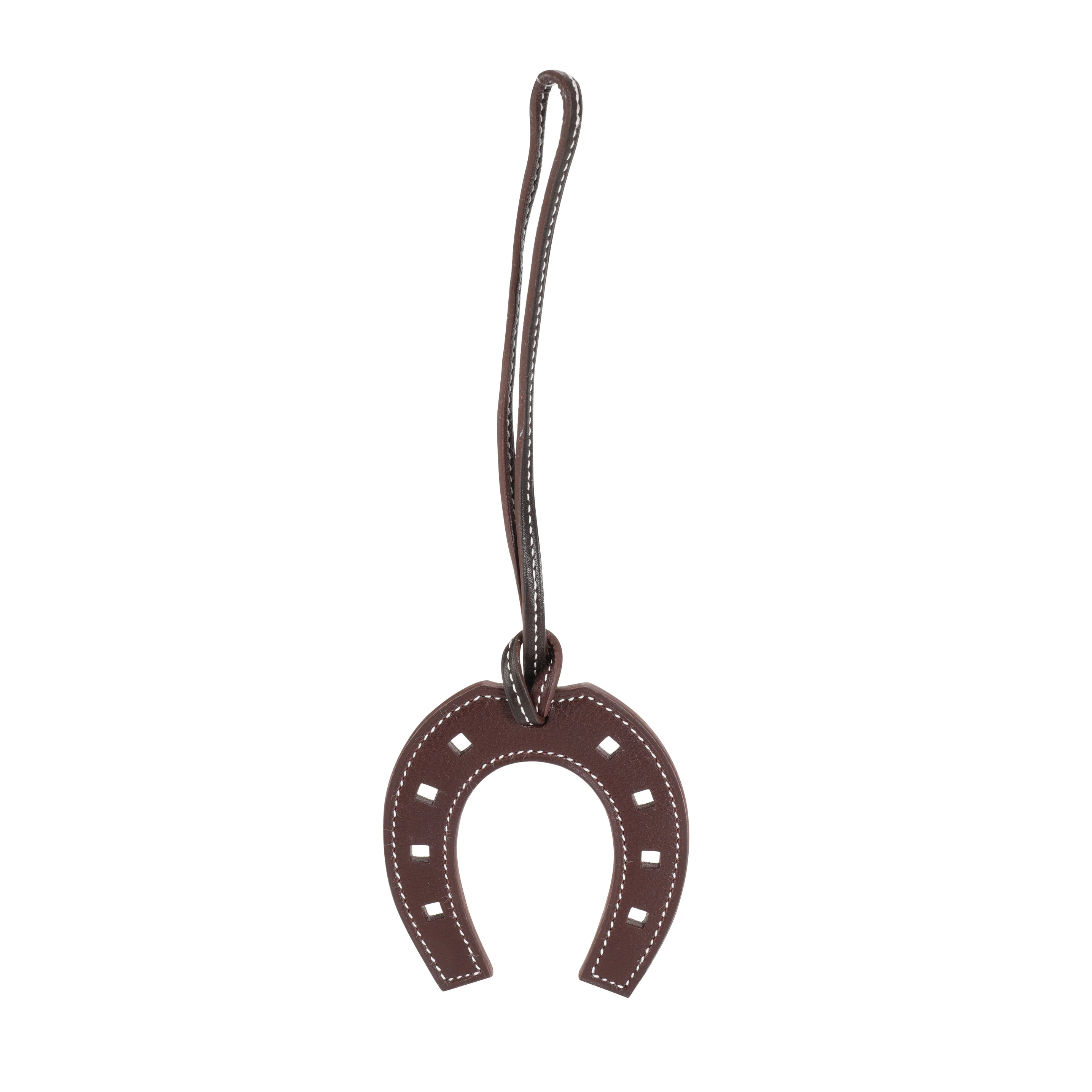 Hermès Ébène Swift Paddock Fer A Cheval Horseshoe Charm