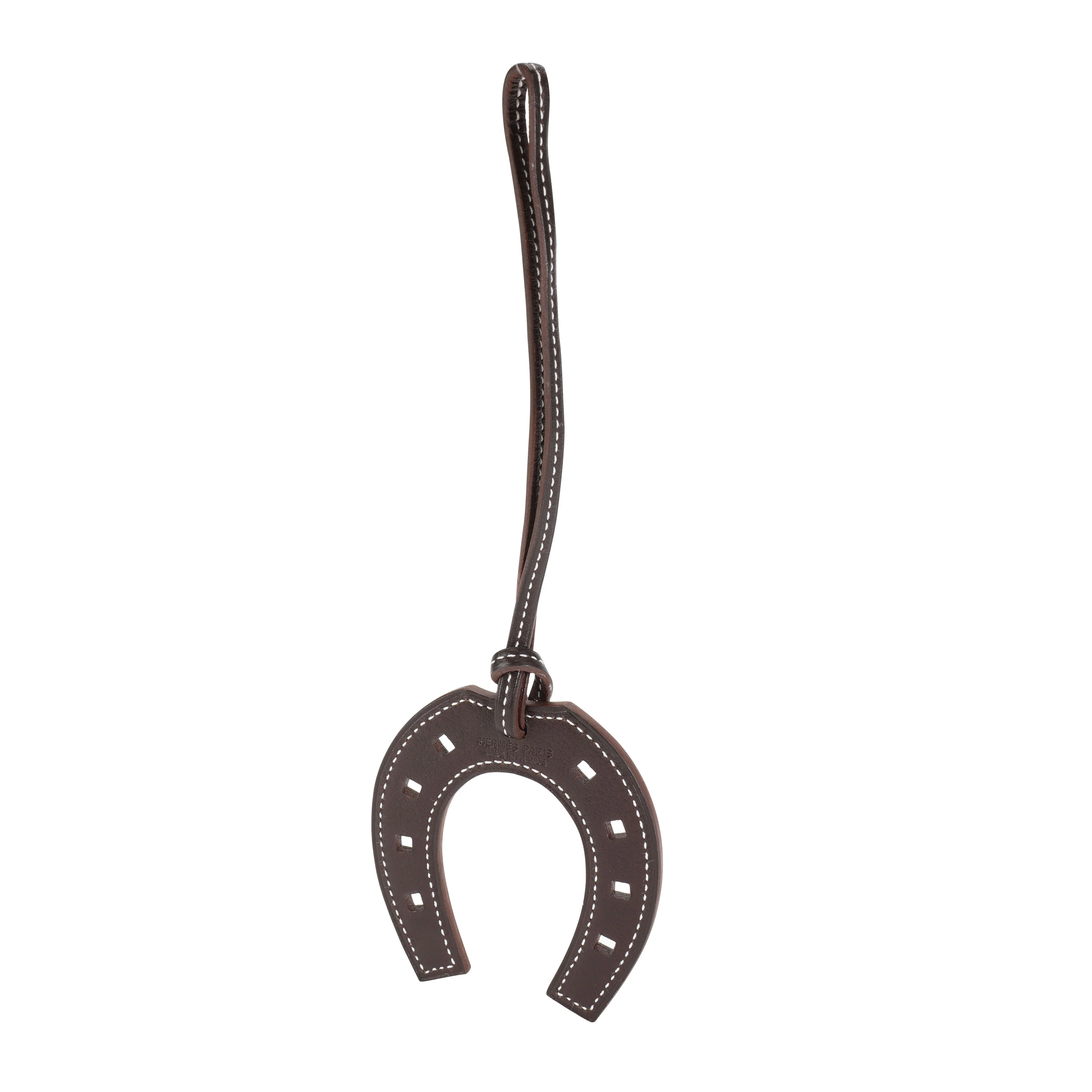 Hermès Ébène Swift Paddock Fer A Cheval Horseshoe Charm - Image 2