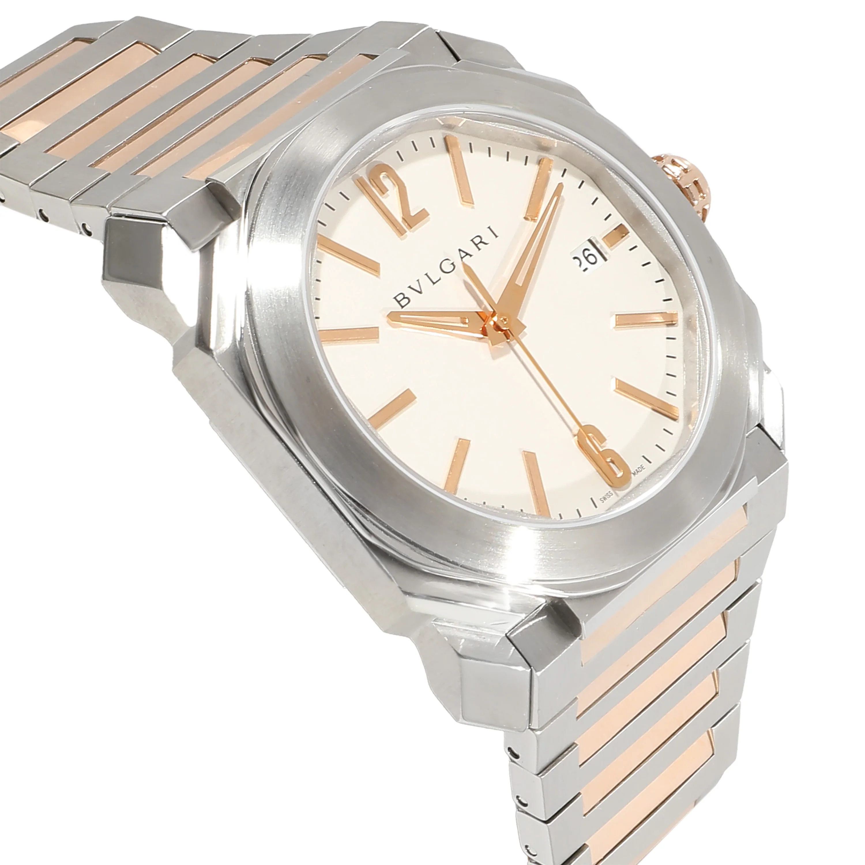 Octo Solotempo BGO 38 S Mens Watch in 18kt Stainless Steel/Rose Gold - Image 2