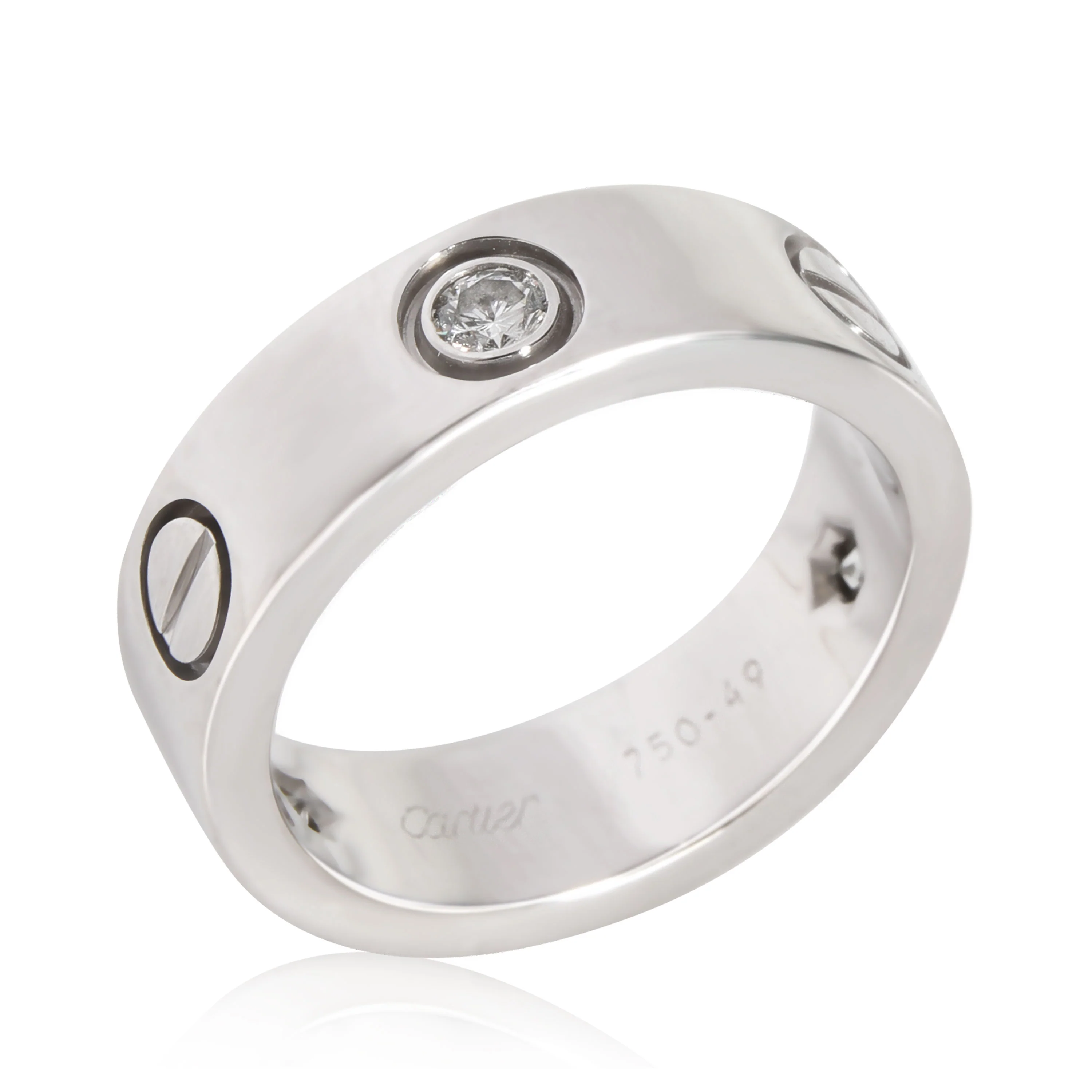 Cartier Love Diamond Ring in 18K White Gold 0.22 CTW - Image 2