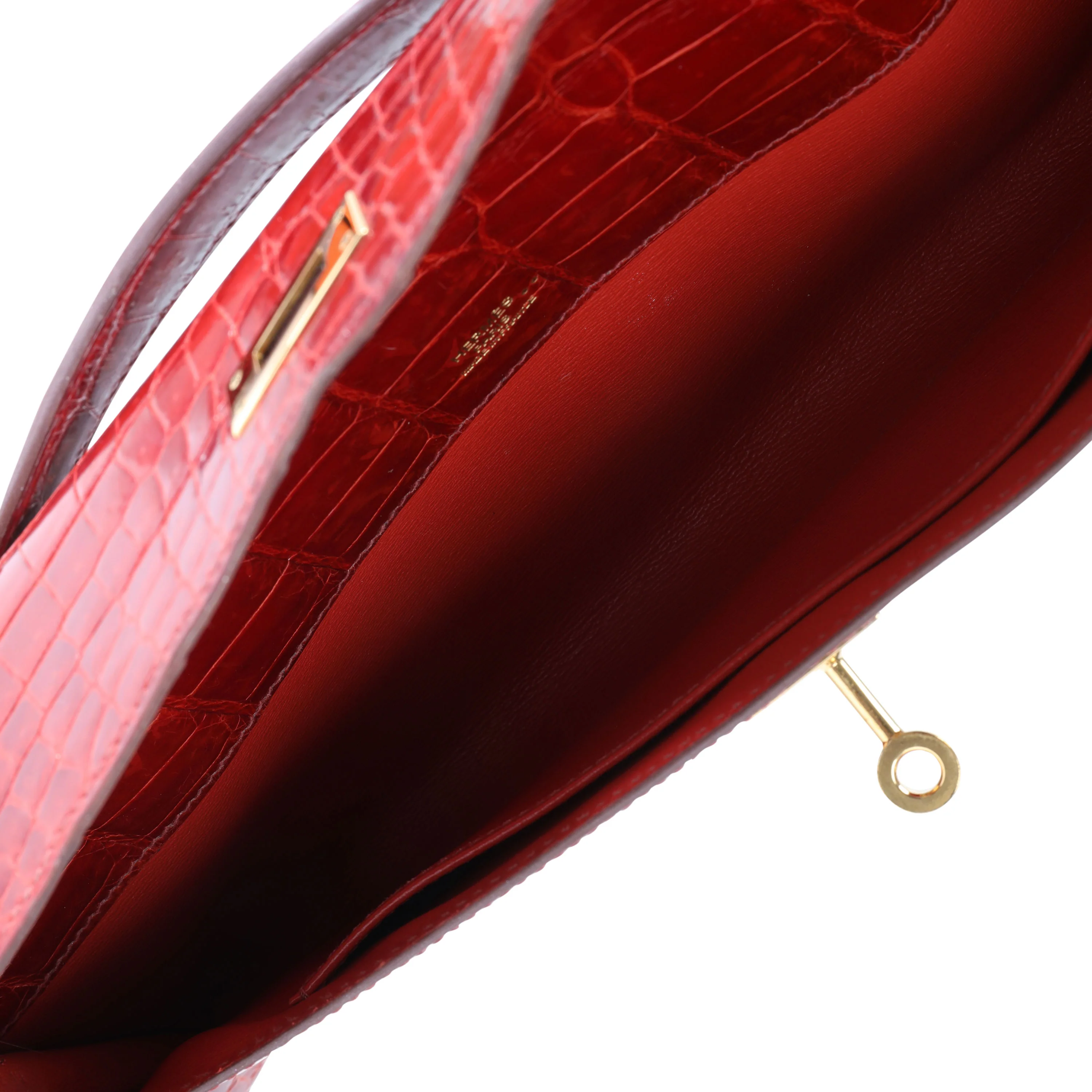 Sanguine Shiny Niloticus Crocodile Kelly Cut GHW - Image 7